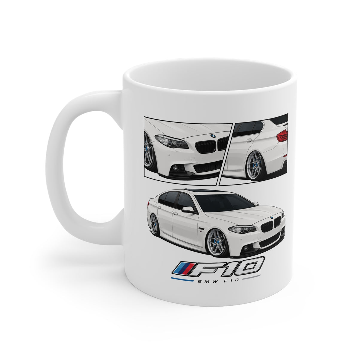 WHITE BMW F10 MUG