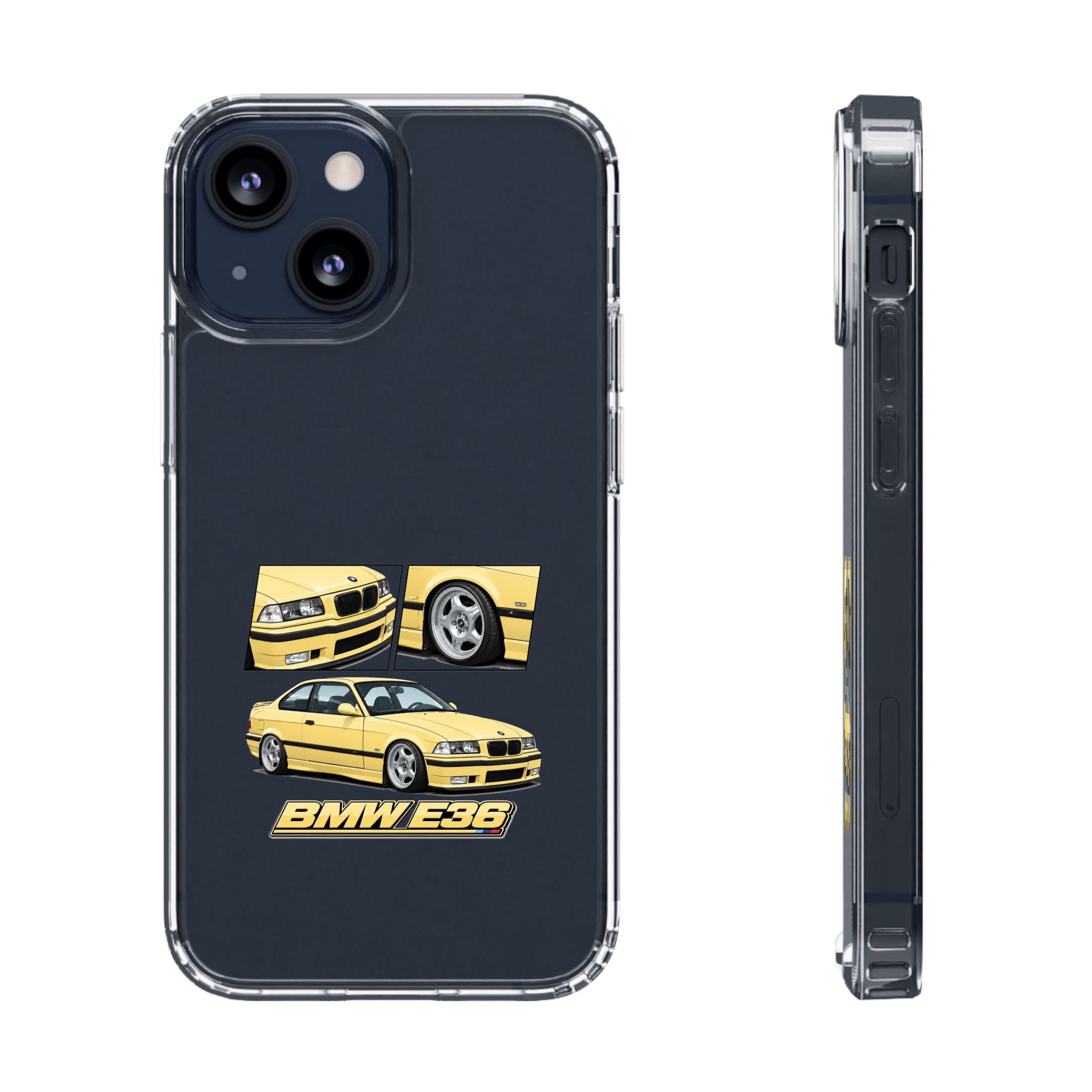 YELLOW BMW E36 PHONE CASE