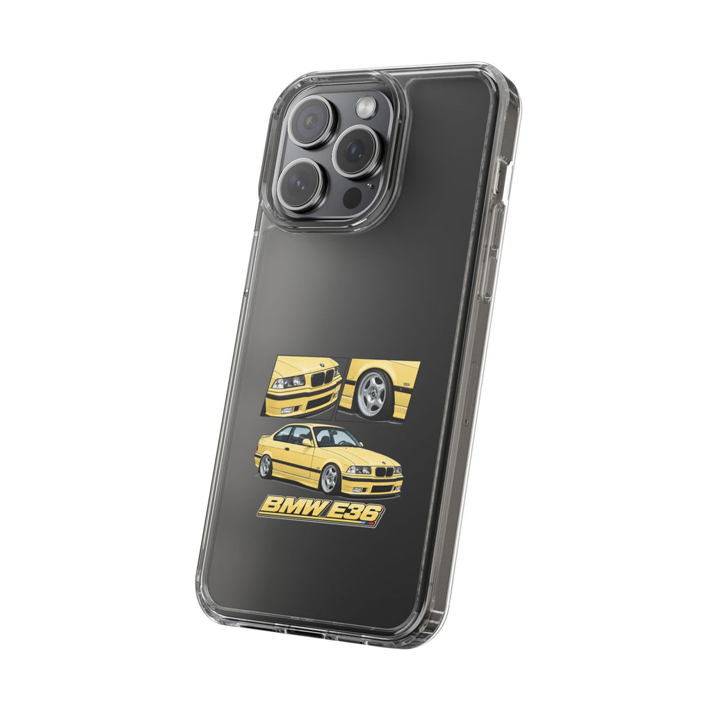 YELLOW BMW E36 PHONE CASE