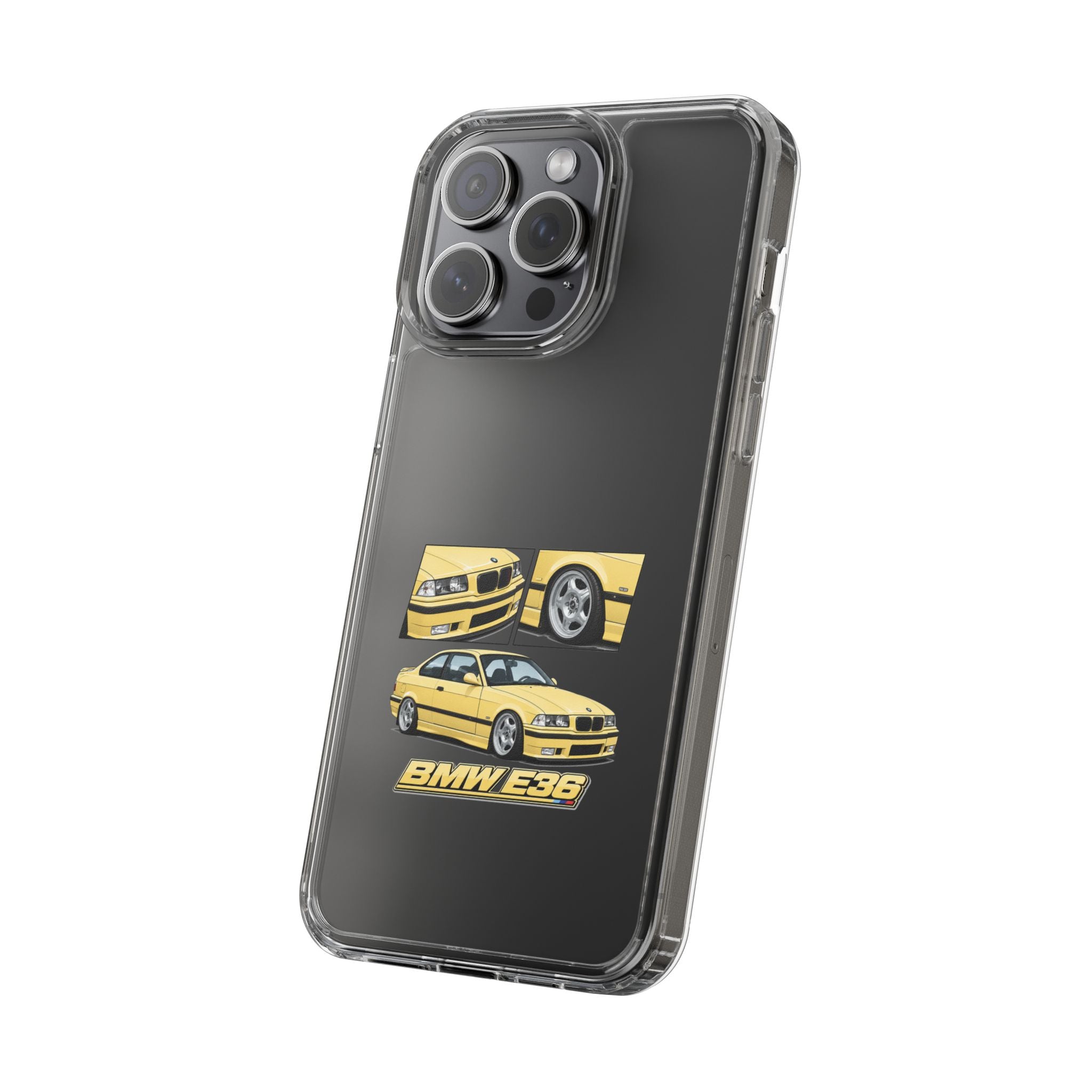 YELLOW BMW E36 PHONE CASE