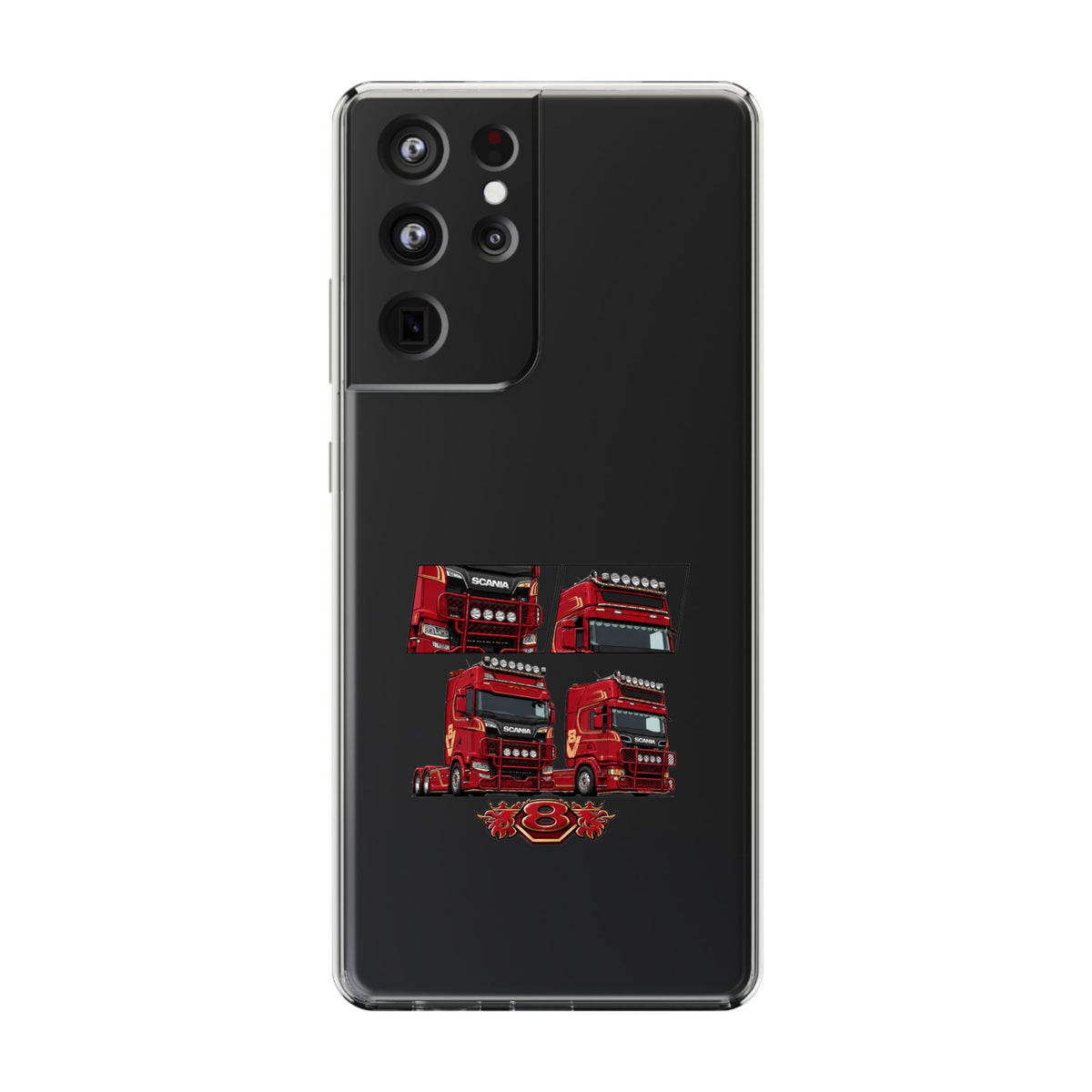 2 RED SCANIA S-SERIES PHONE CASES