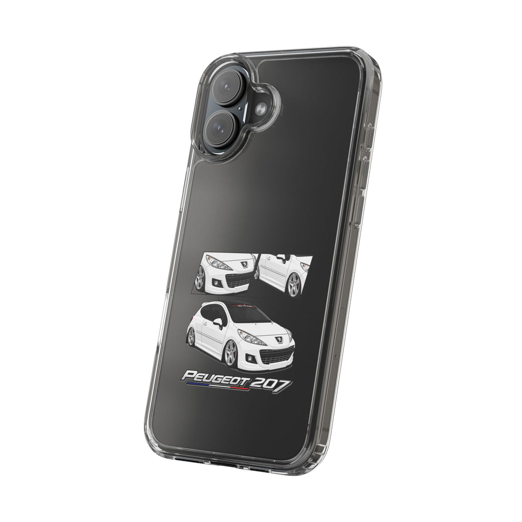 WHITE PEUGEOT 207 PHONE CASES
