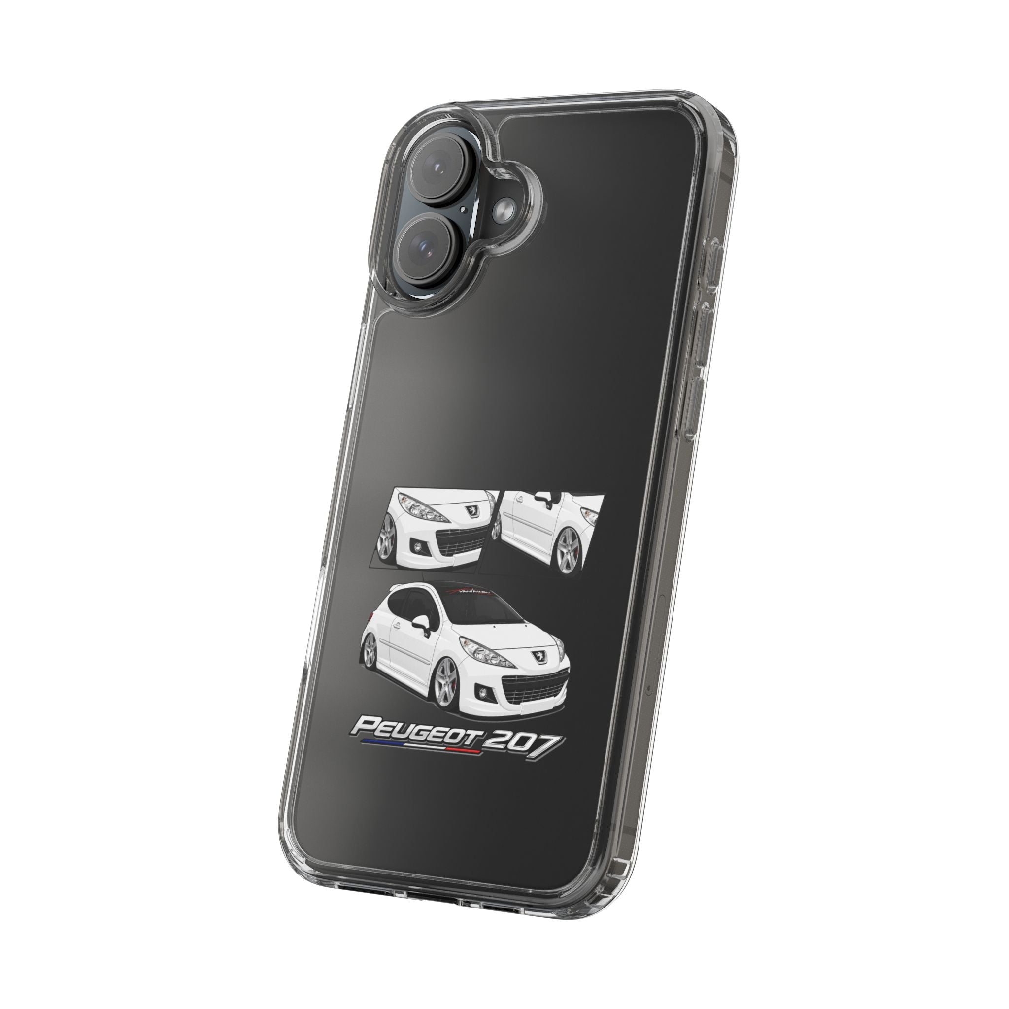 WHITE PEUGEOT 207 PHONE CASES