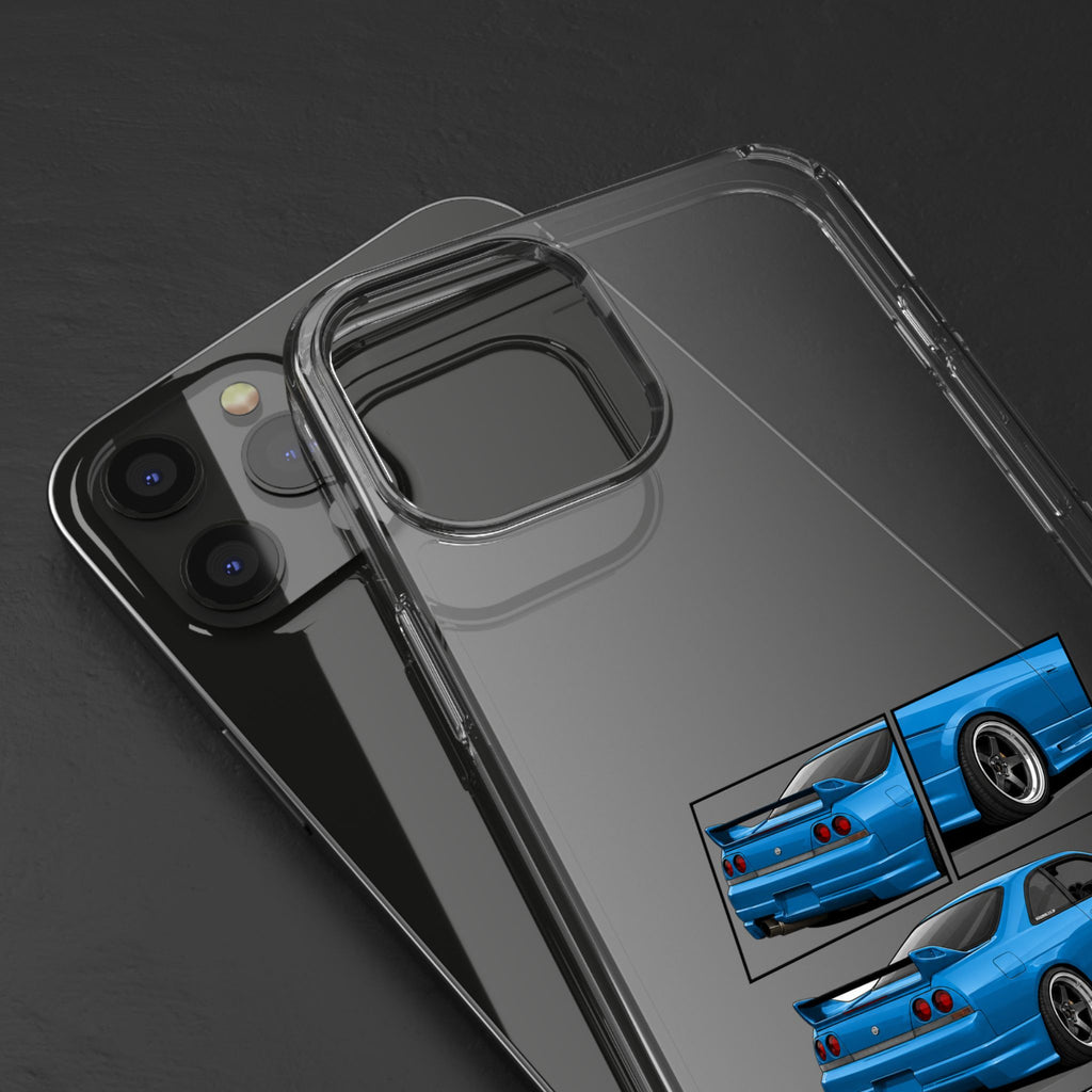 BLUE SKYLINE R33 PHONE CASE