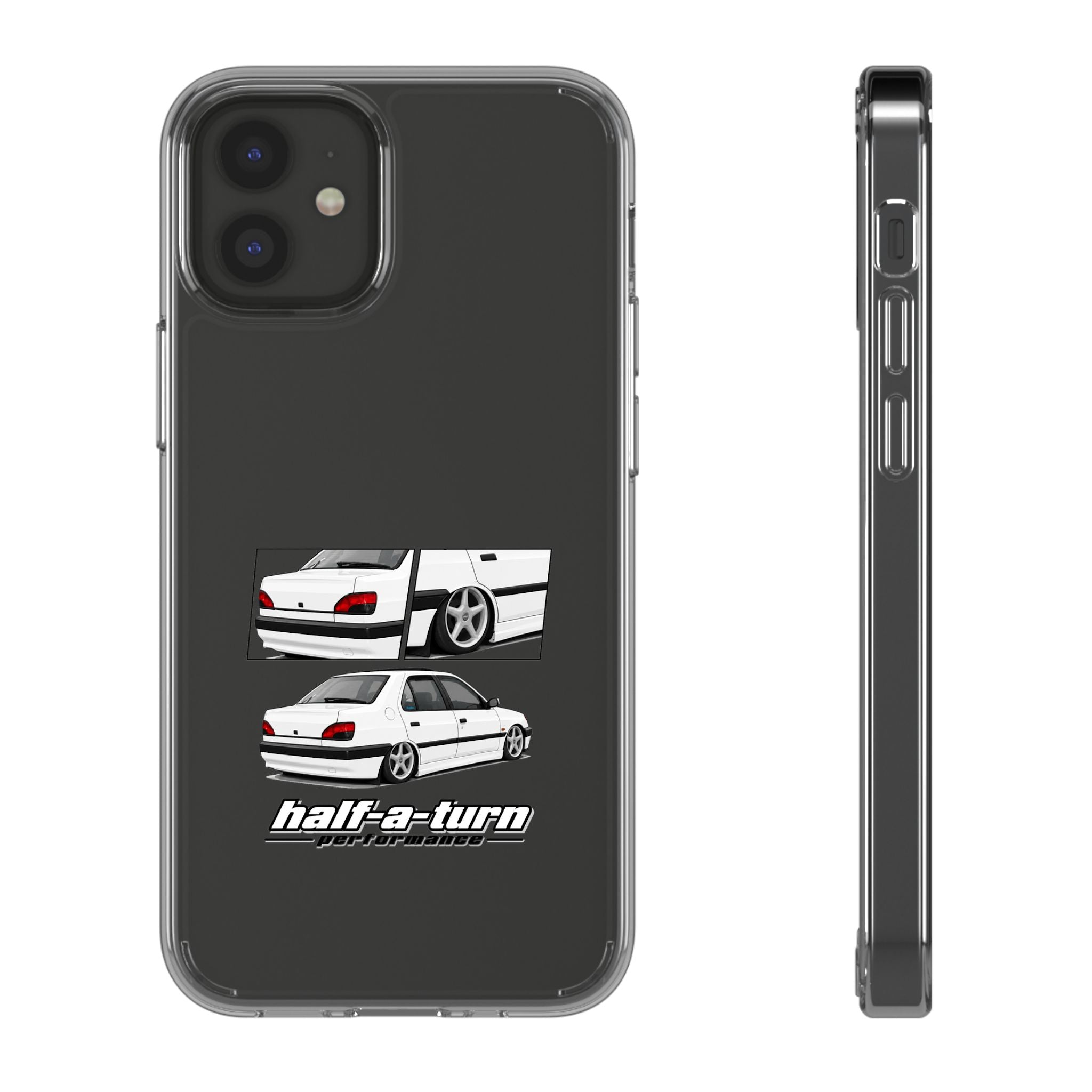 WHITE 306 SEDAN PHONE CASES