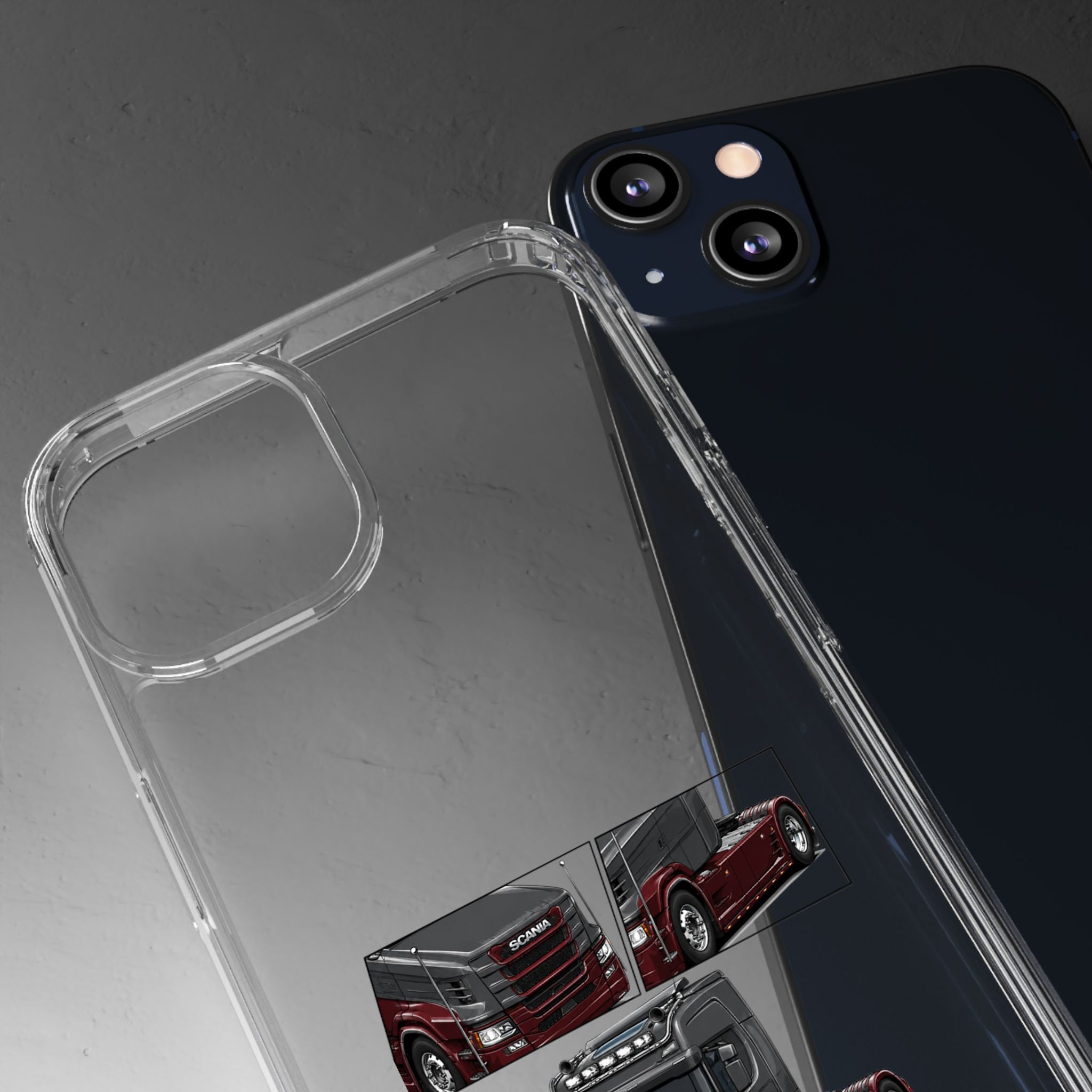 GREYBURGANDY SCANIA T-CAB PHONE CASES
