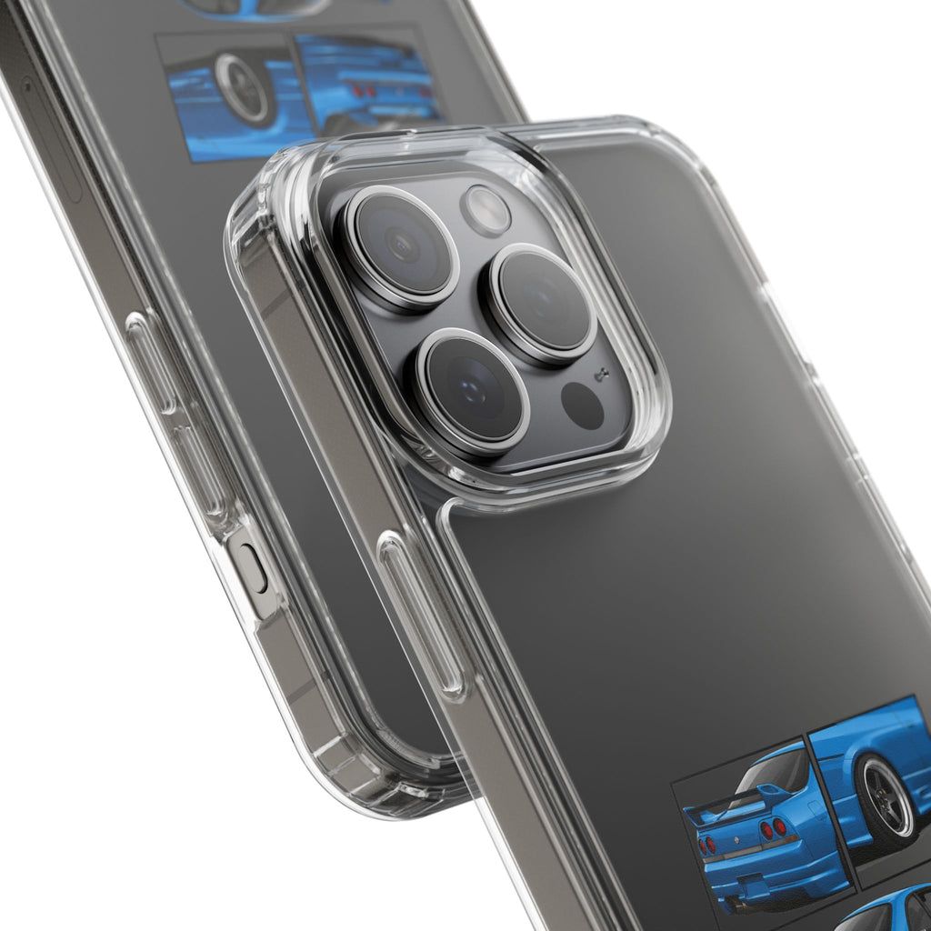 BLUE SKYLINE R33 PHONE CASE