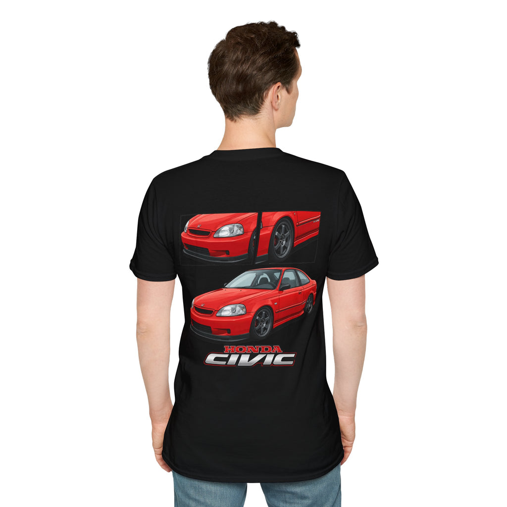 RED CIVIC EK COUPE T-SHIRT