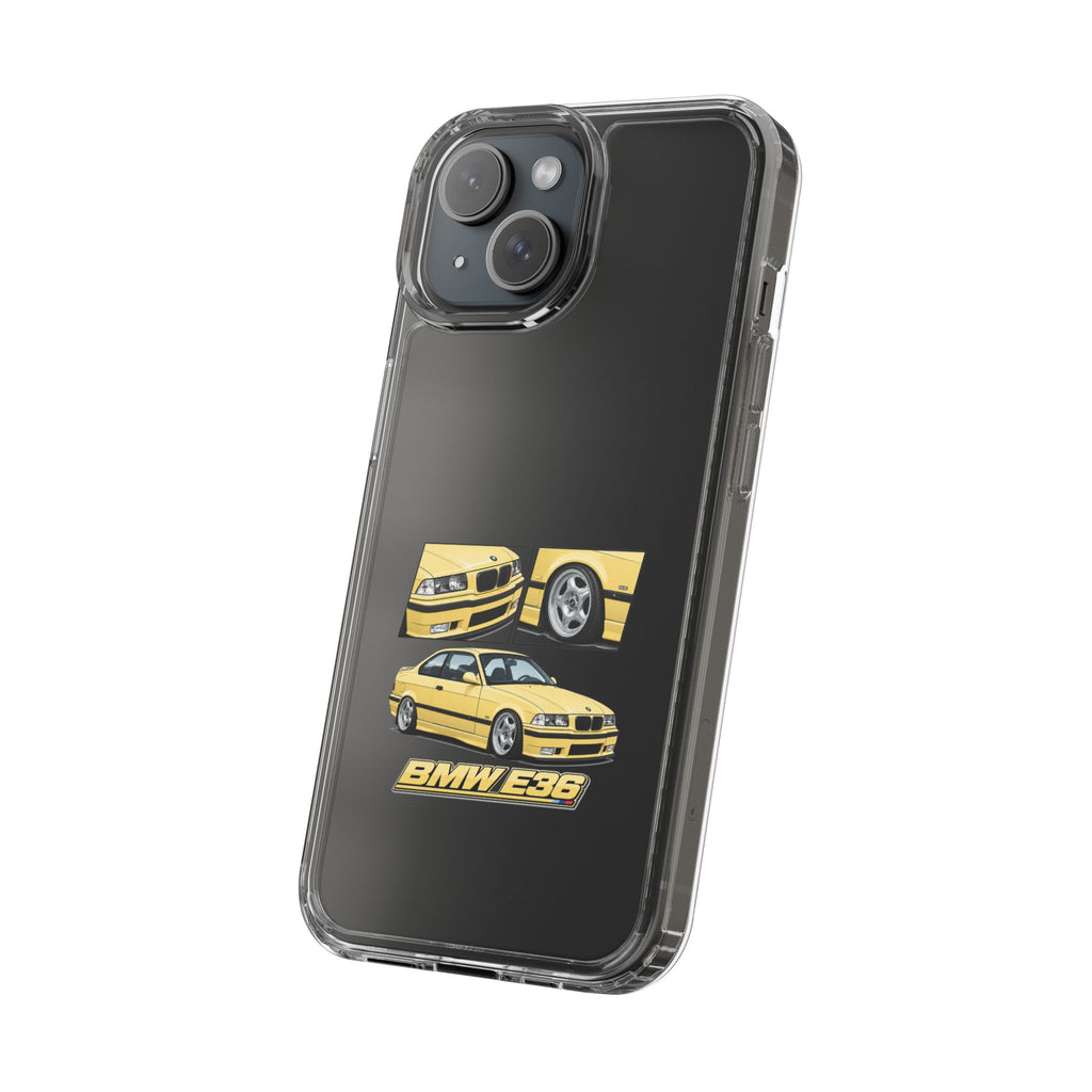 YELLOW BMW E36 PHONE CASE
