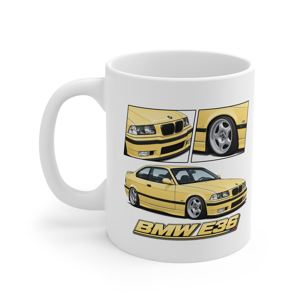 YELLOW BMW E36 MUG