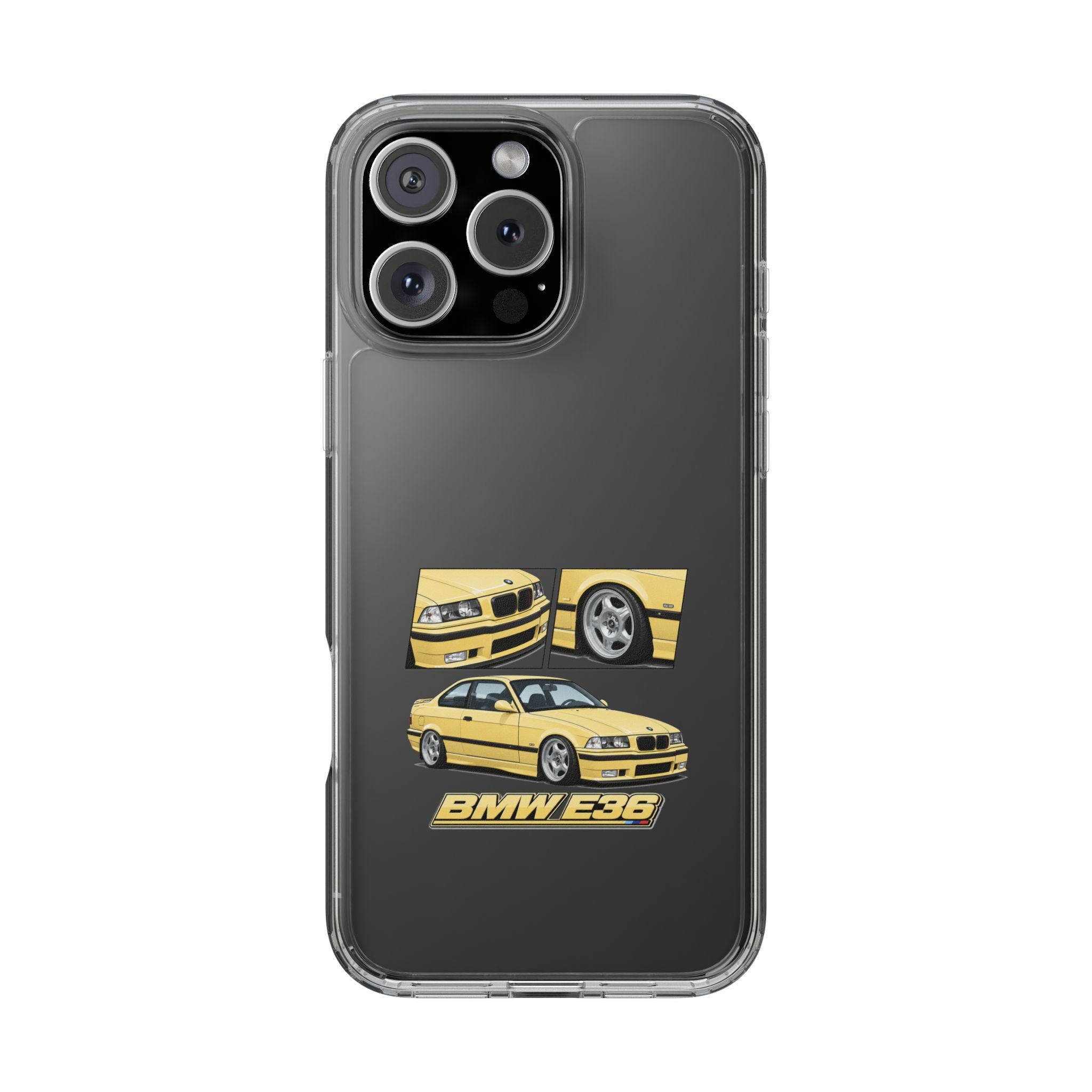 YELLOW BMW E36 PHONE CASE