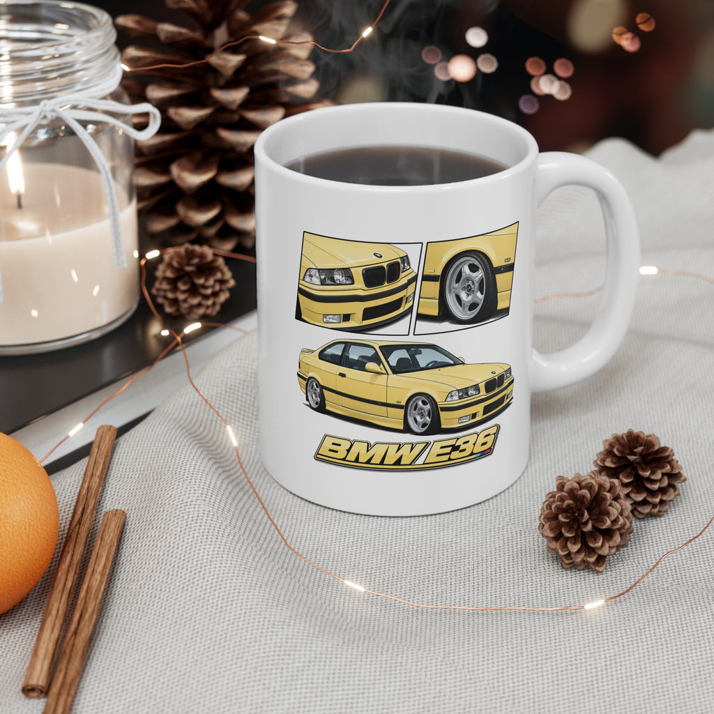 YELLOW BMW E36 MUG