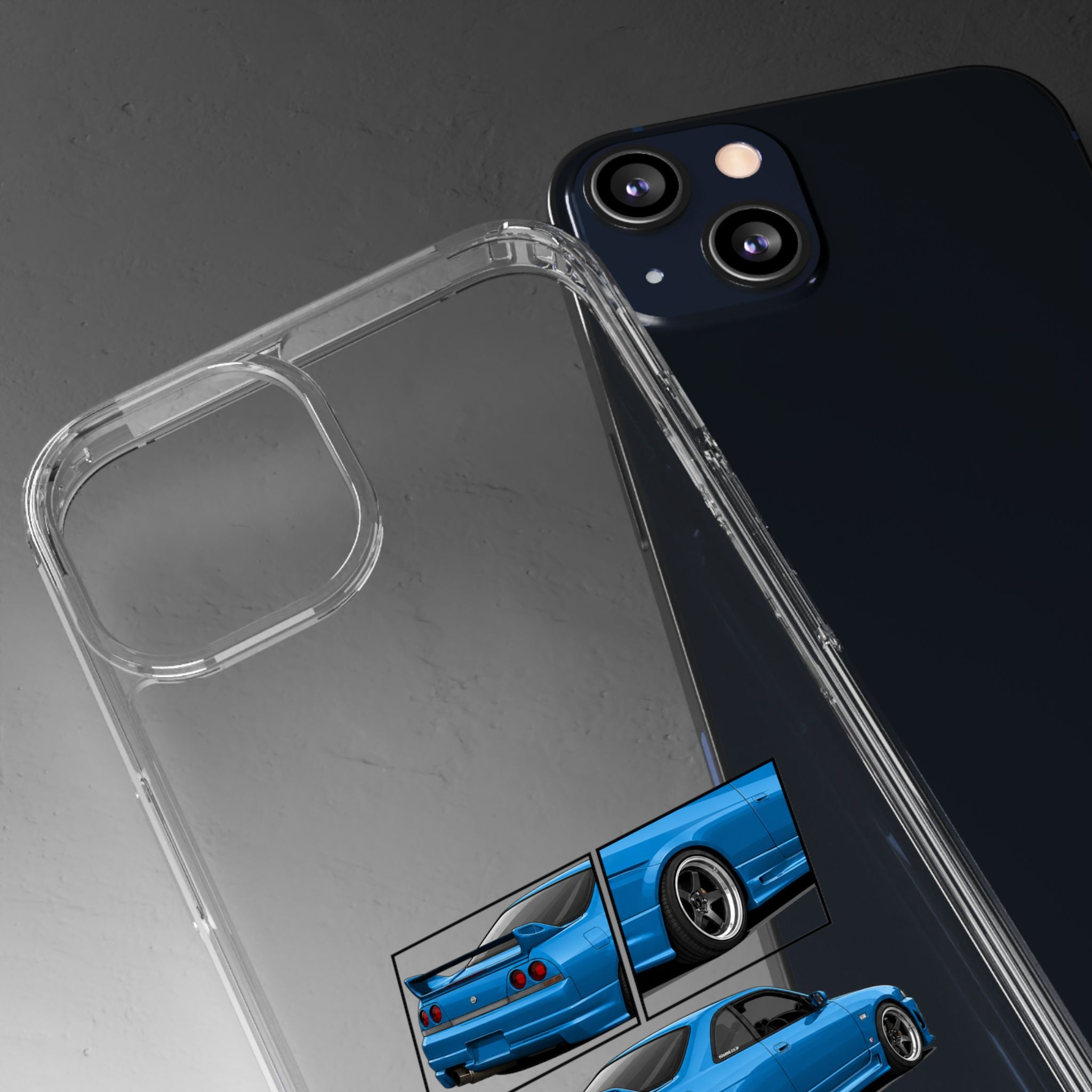 BLUE SKYLINE R33 PHONE CASE