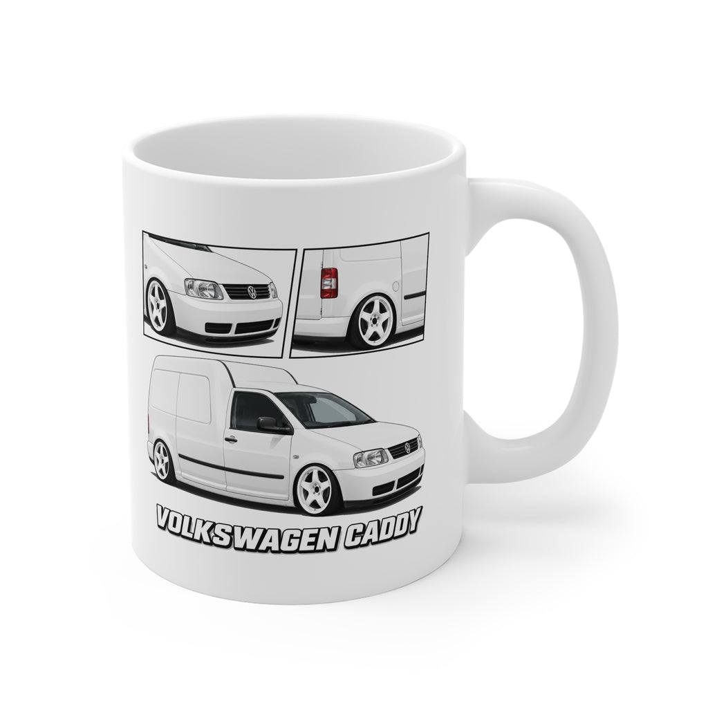 WHITE VW CADDY MUG