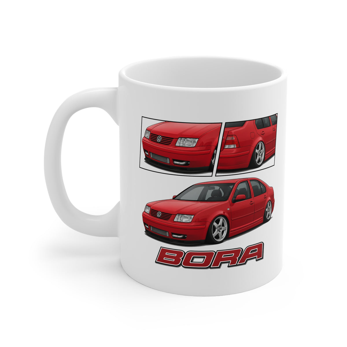 RED VW BORA MUG