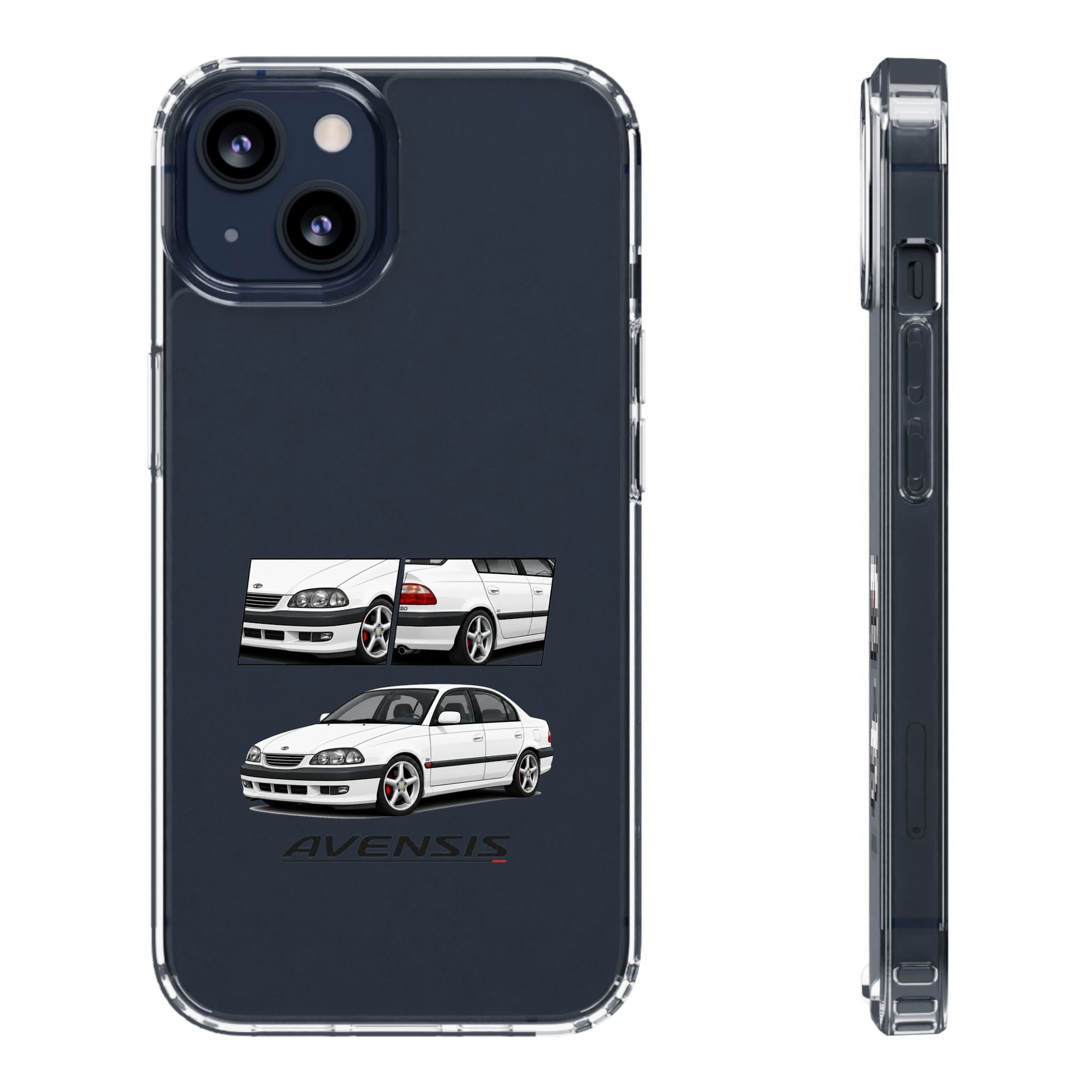 WHITE TOYOTA AVENSIS PHONE CASES
