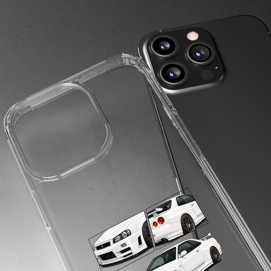 WHITE R34 GTR PHONE CASES