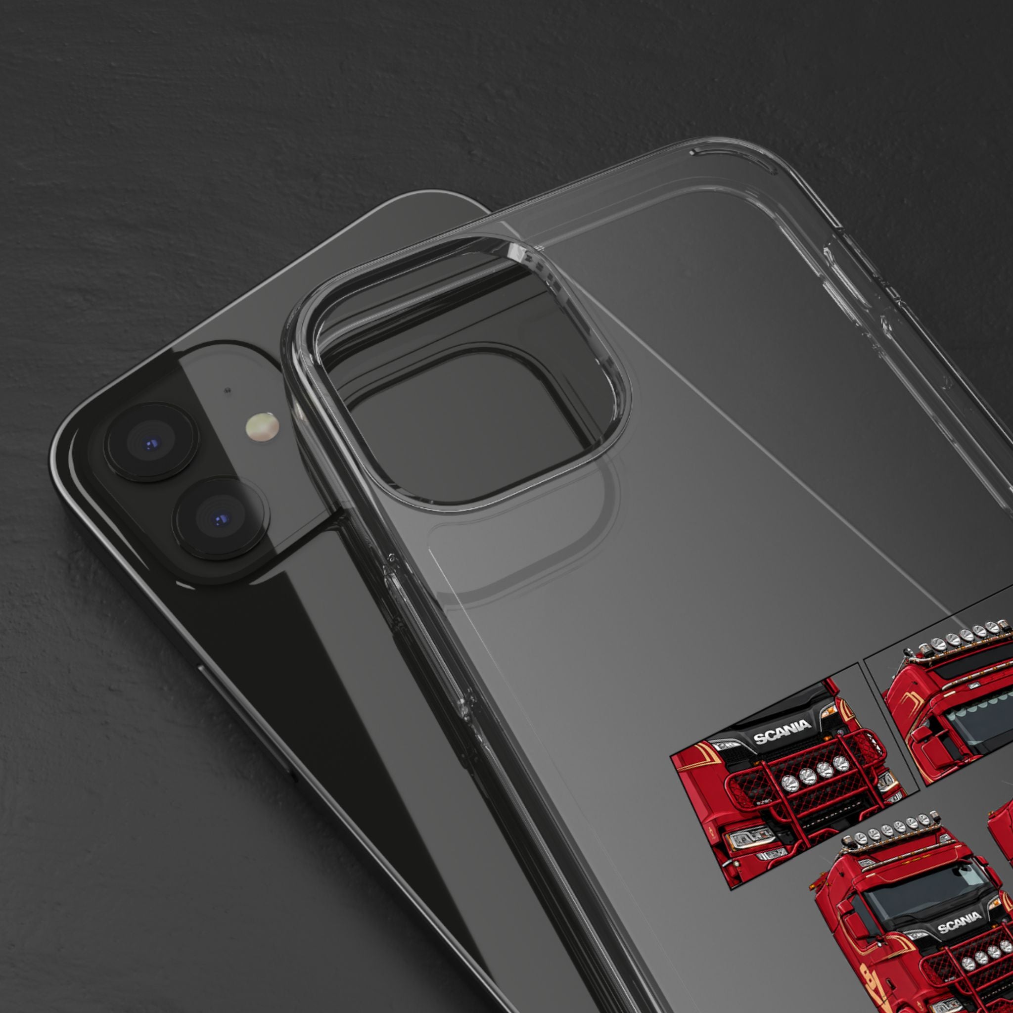 2 RED SCANIA S-SERIES PHONE CASES
