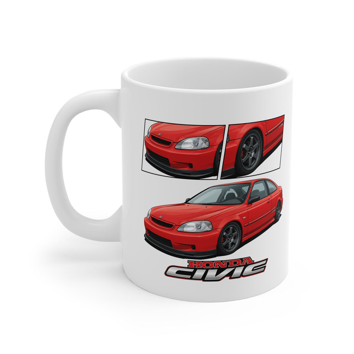 RED HONDA CIVIC EK COUPE MUG