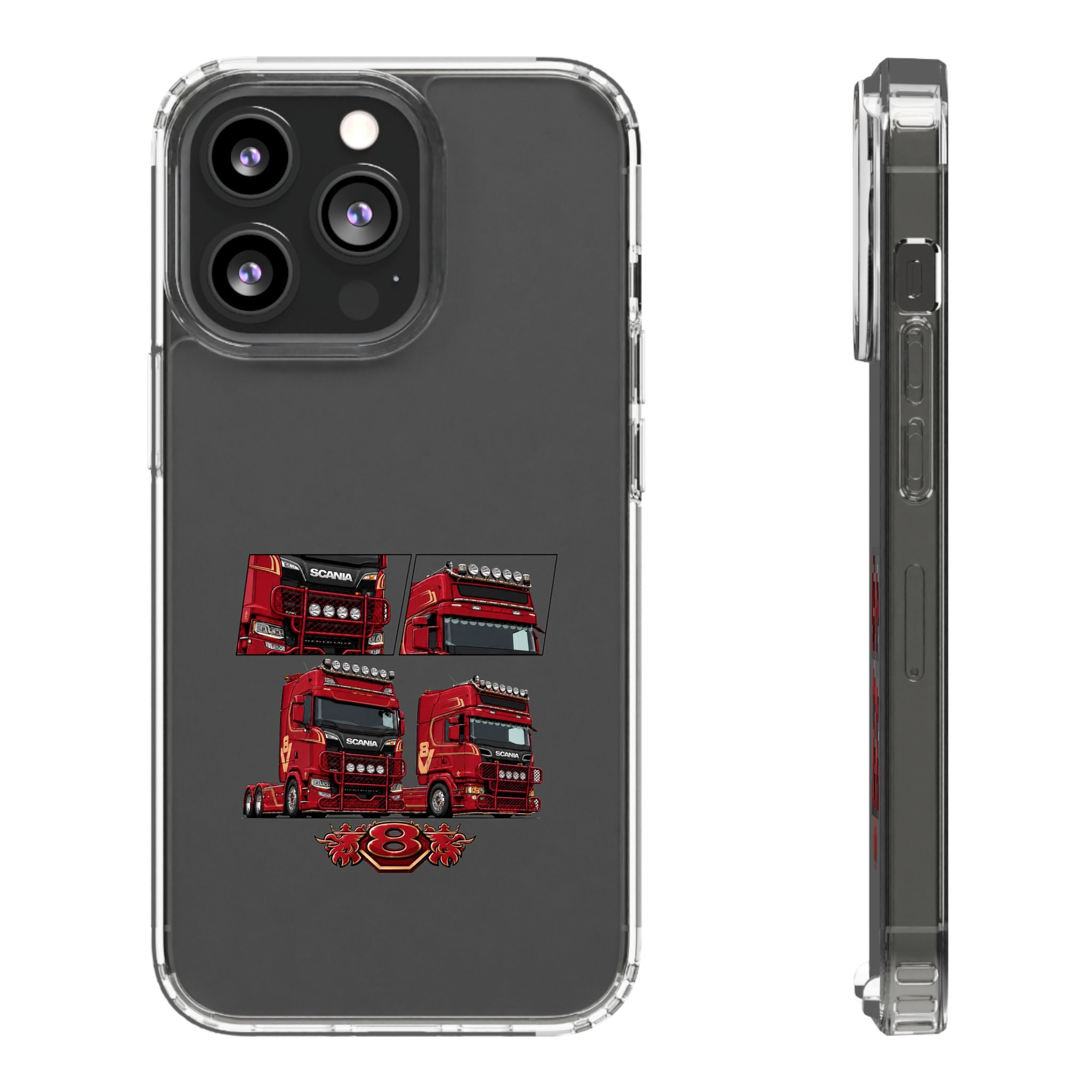 2 RED SCANIA S-SERIES PHONE CASES