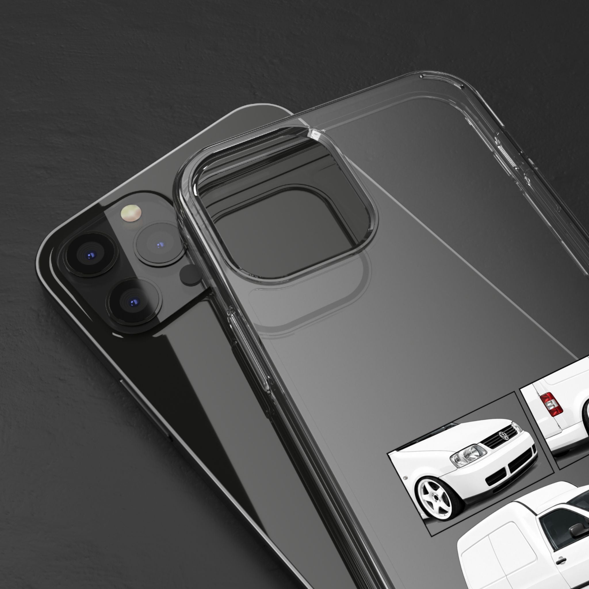 WHITE VW CADDY PHONE CASES