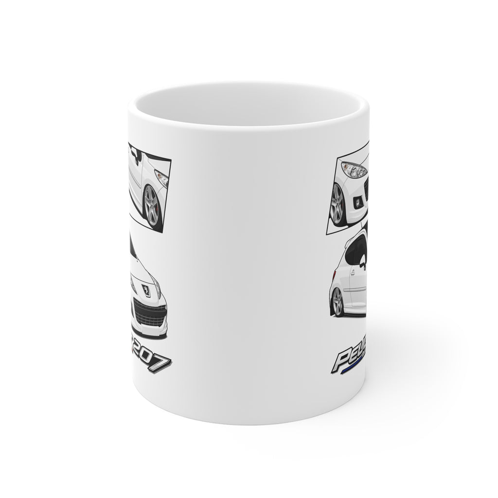 WHITE PEUGEOT 207 MUG