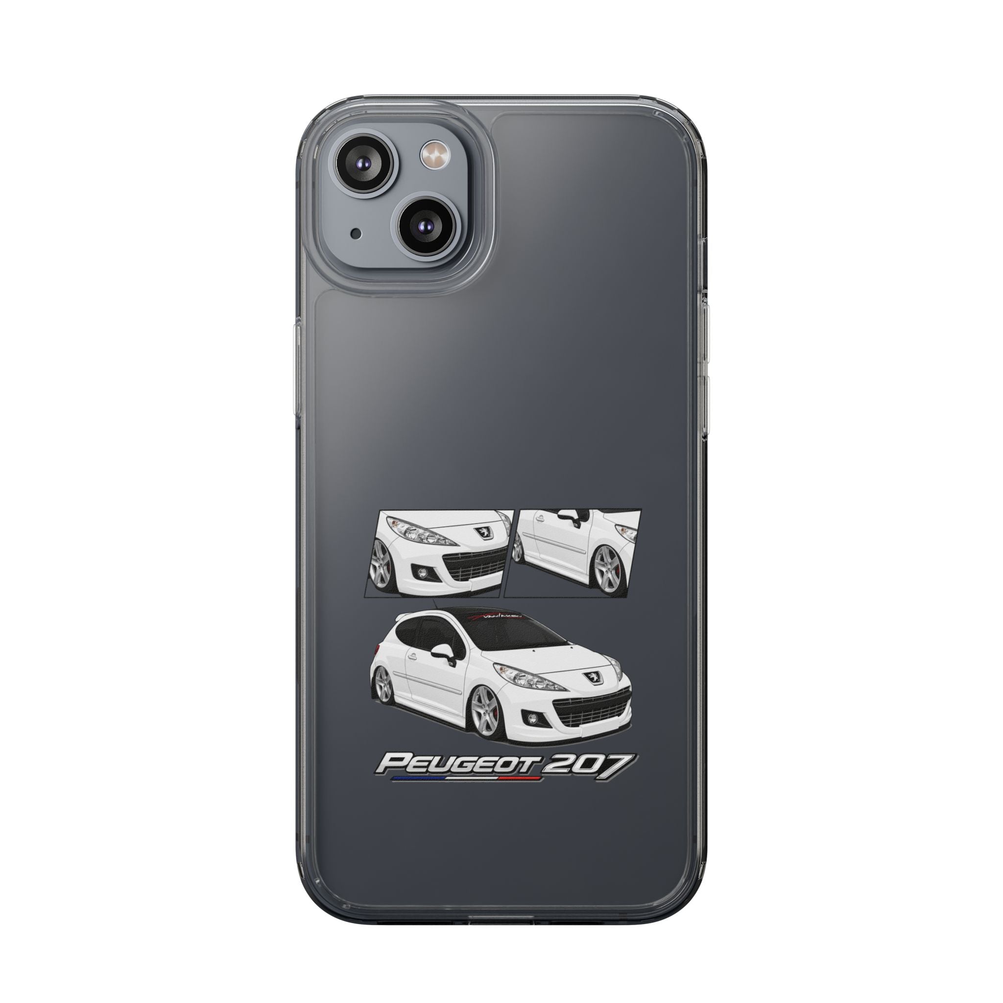 WHITE PEUGEOT 207 PHONE CASES