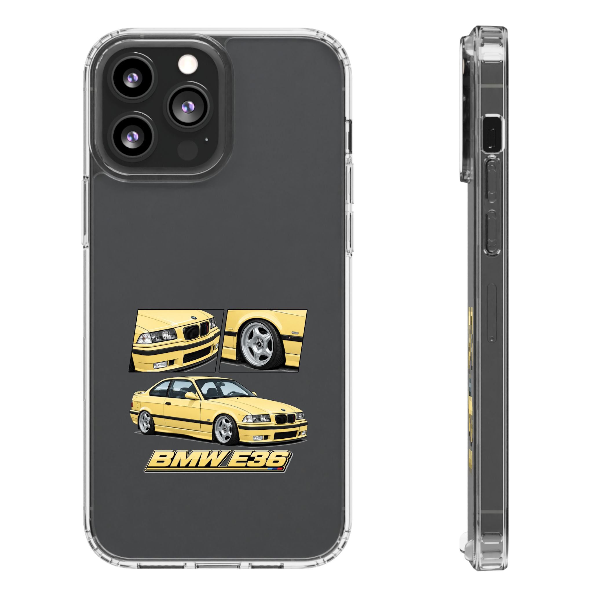 YELLOW BMW E36 PHONE CASE