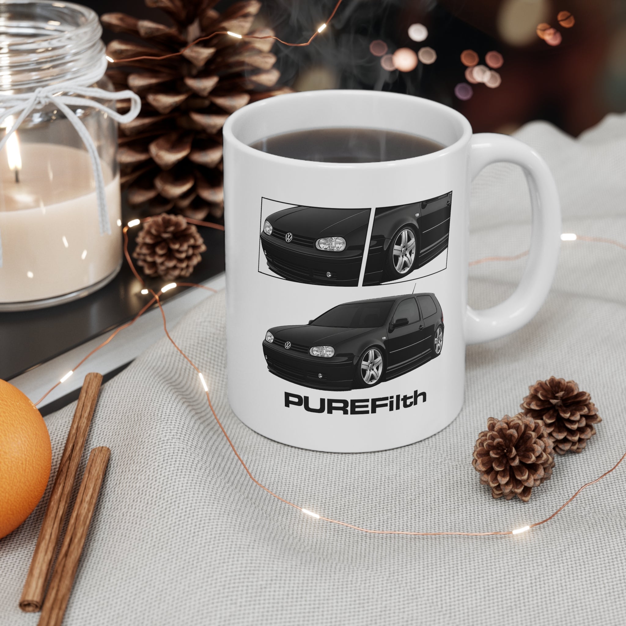 BLACK VW MK4 GOLF MUG
