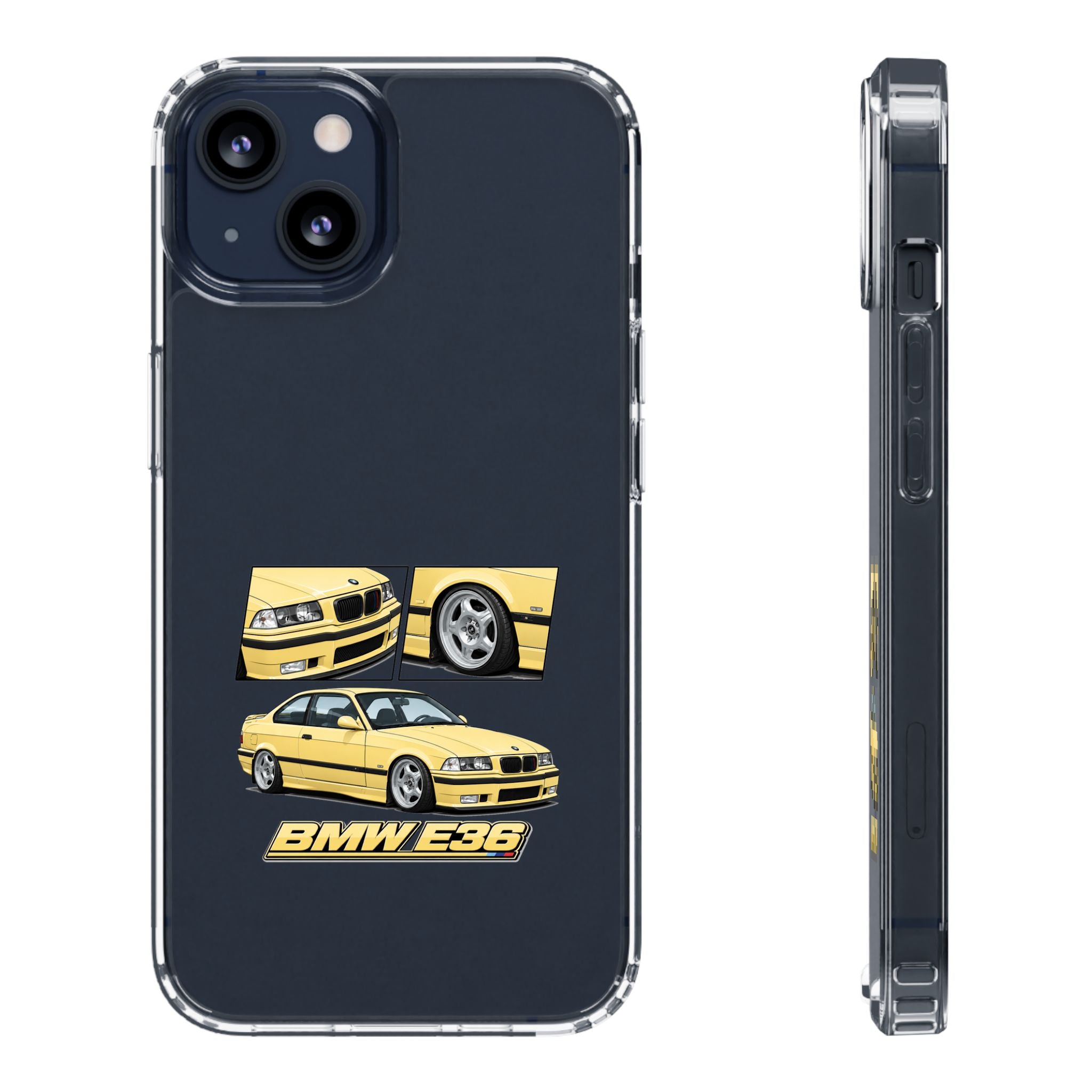 YELLOW BMW E36 PHONE CASE