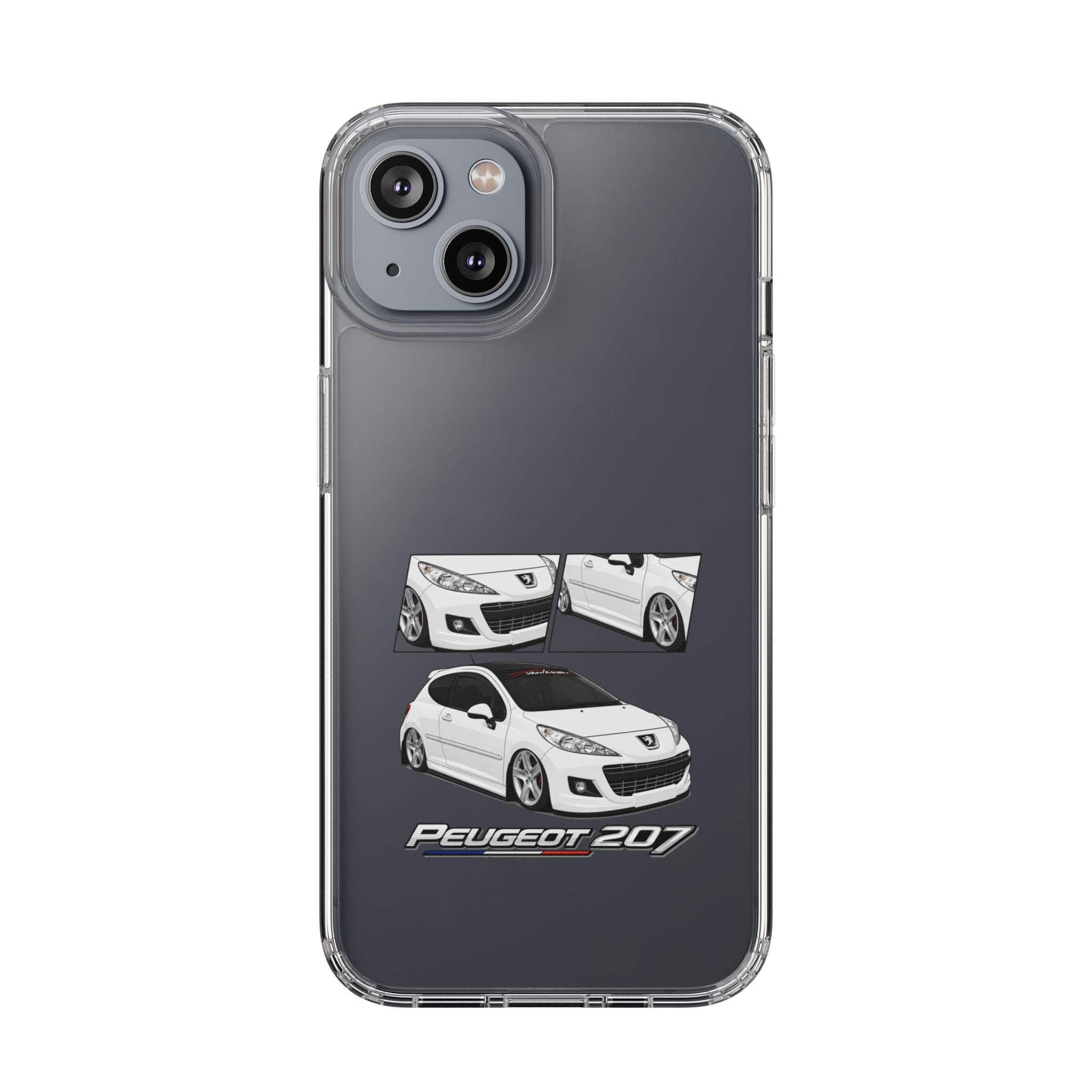 WHITE PEUGEOT 207 PHONE CASES