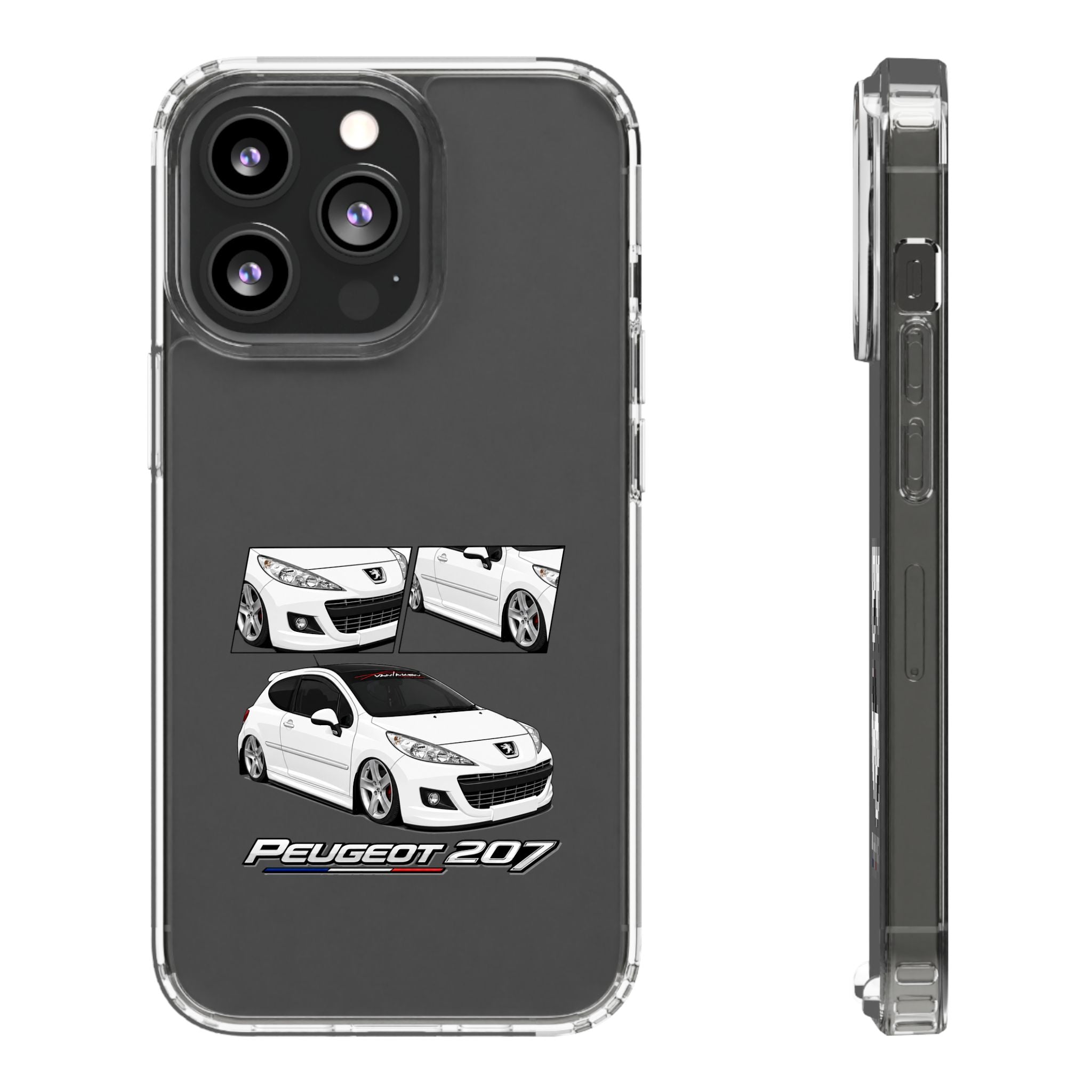 WHITE PEUGEOT 207 PHONE CASES
