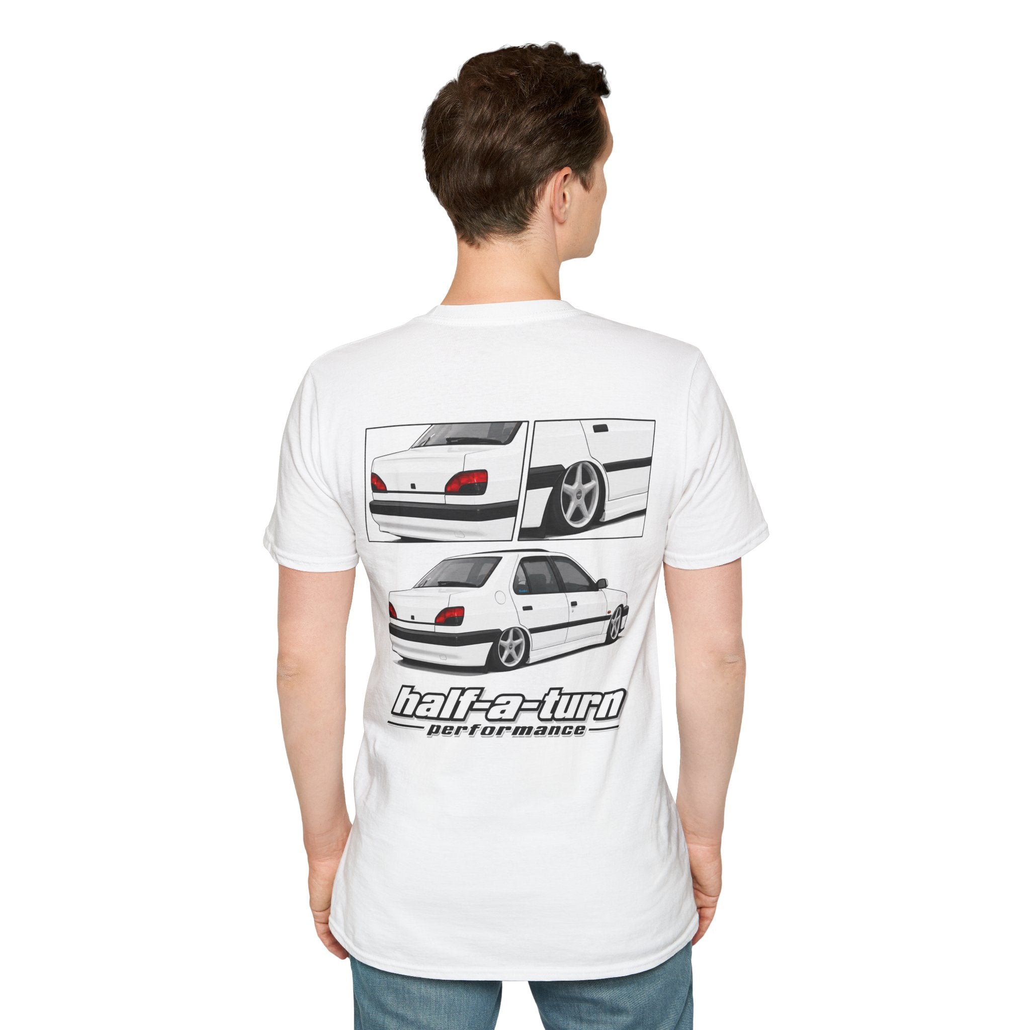 WHITE 306 SEDAN T-SHIRT