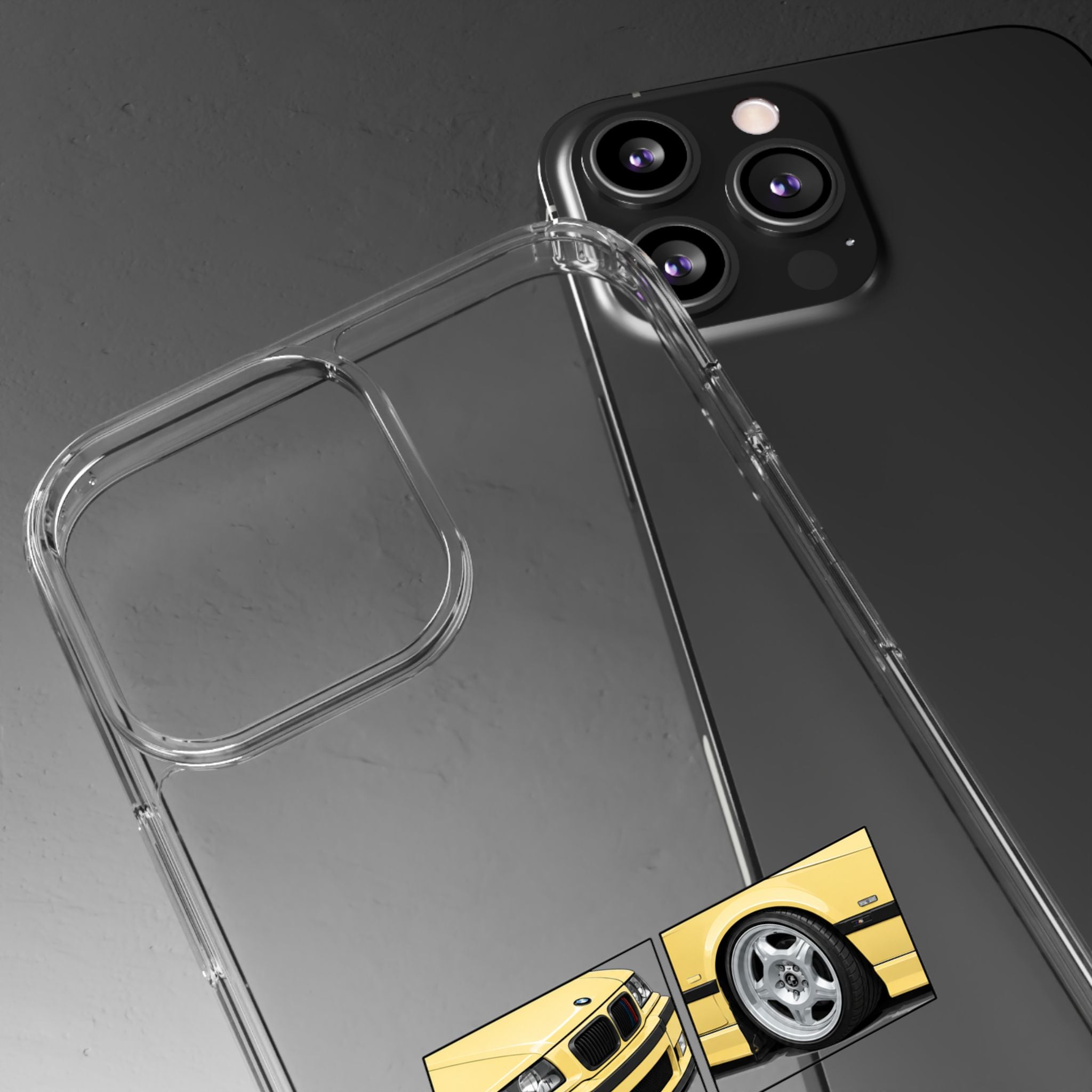 YELLOW BMW E36 PHONE CASE