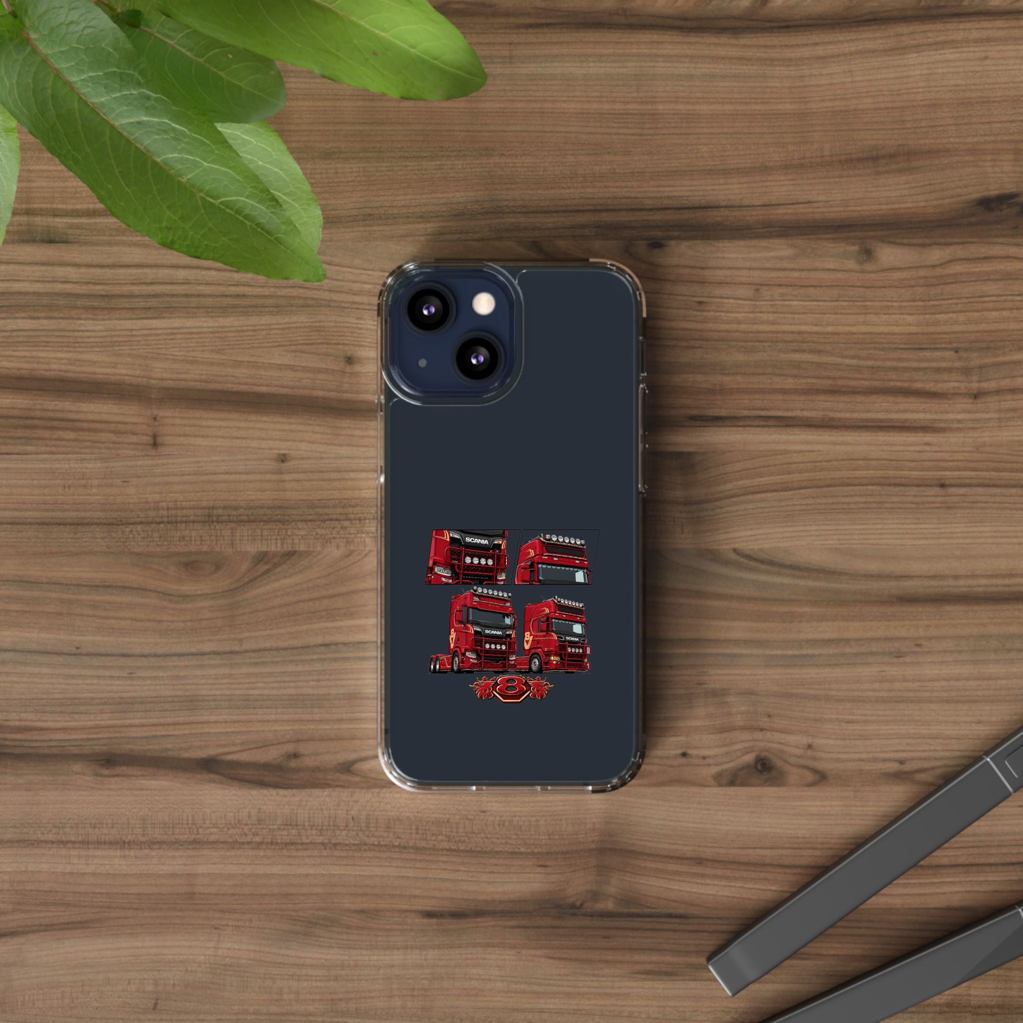 2 RED SCANIA S-SERIES PHONE CASES