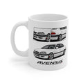 WHITE TOYOTA AVENSIS MUG