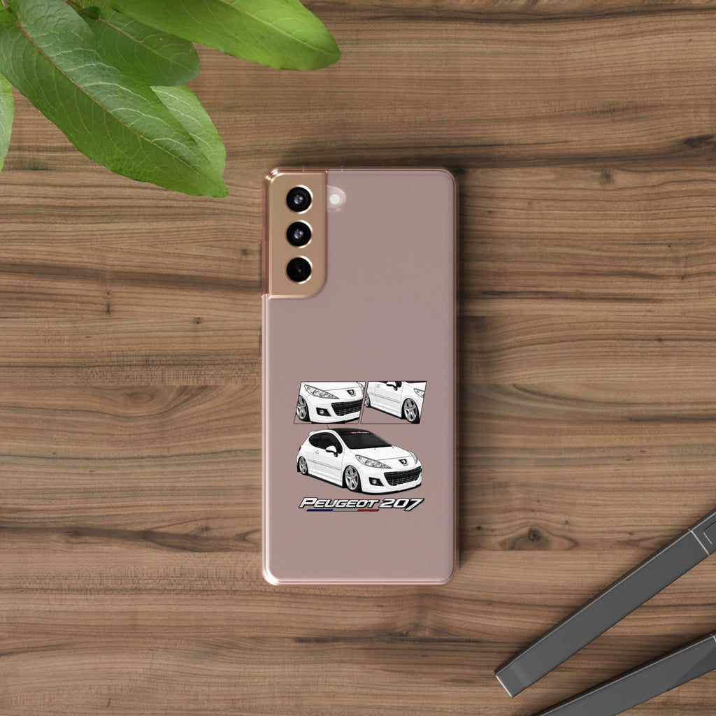 WHITE PEUGEOT 207 PHONE CASES