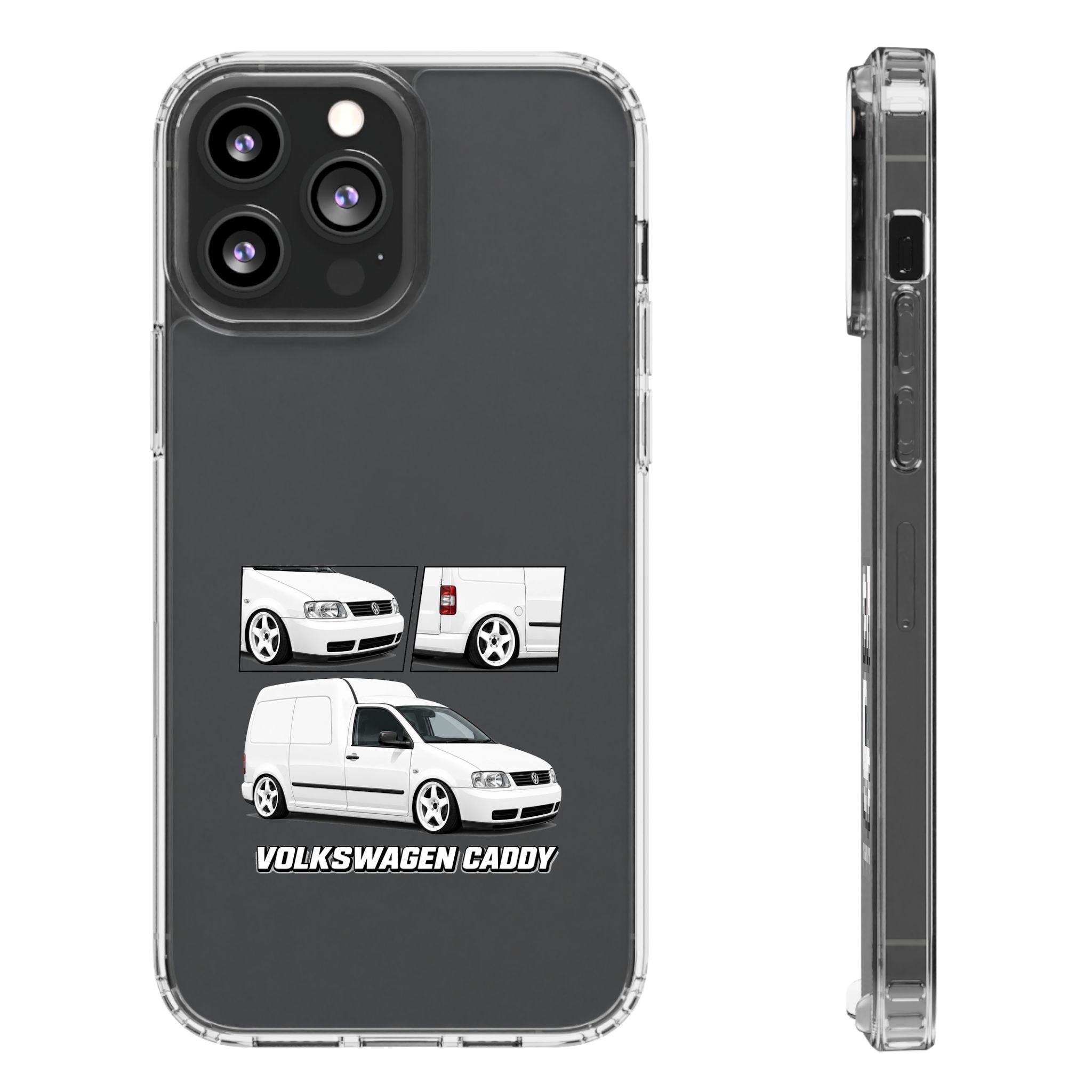 WHITE VW CADDY PHONE CASES