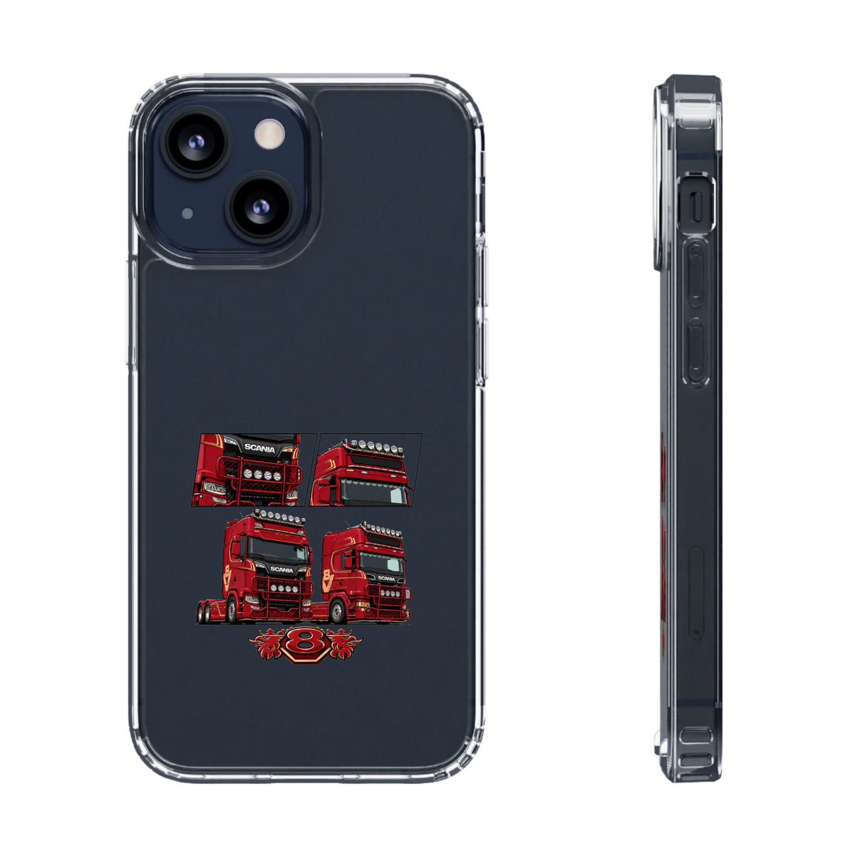2 RED SCANIA S-SERIES PHONE CASES