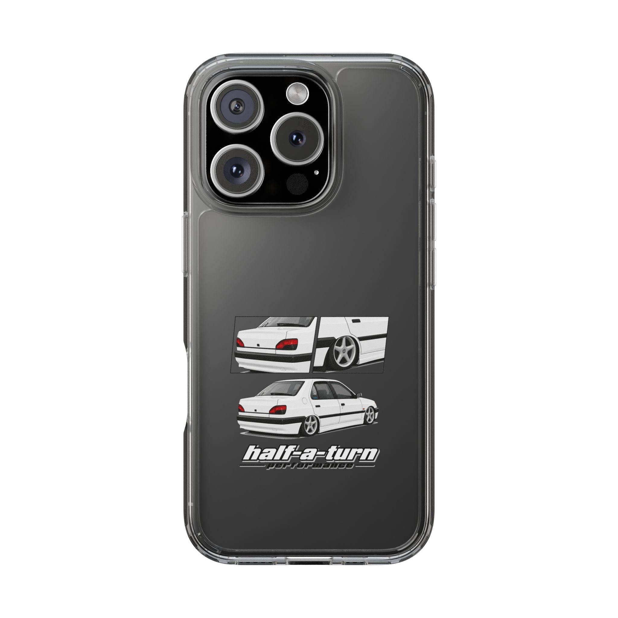 WHITE 306 SEDAN PHONE CASES