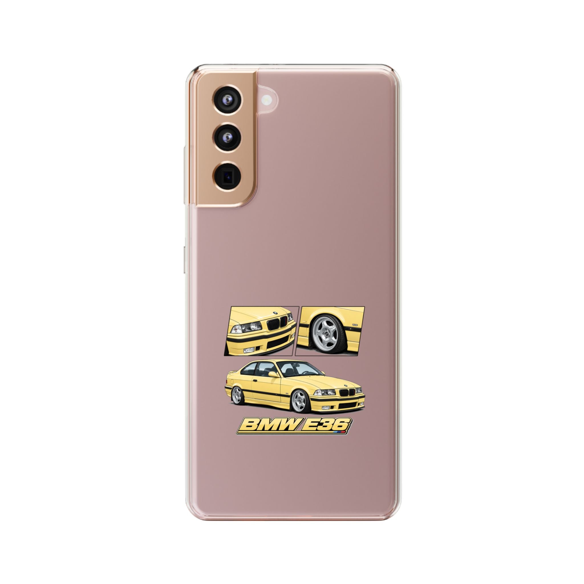 YELLOW BMW E36 PHONE CASE