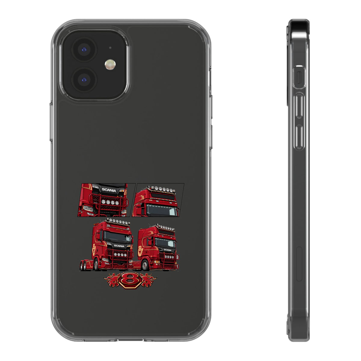 2 RED SCANIA S-SERIES PHONE CASES