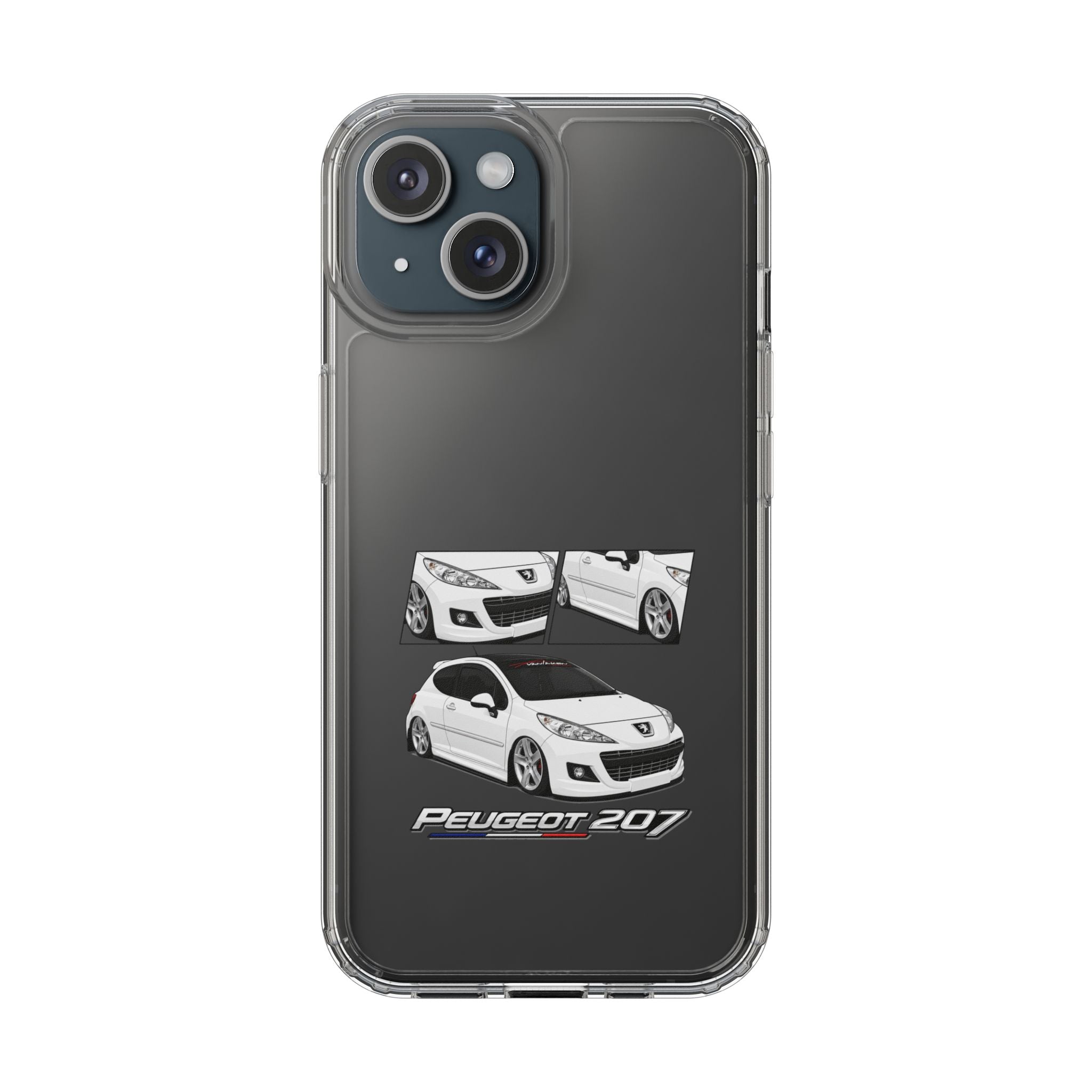 WHITE PEUGEOT 207 PHONE CASES