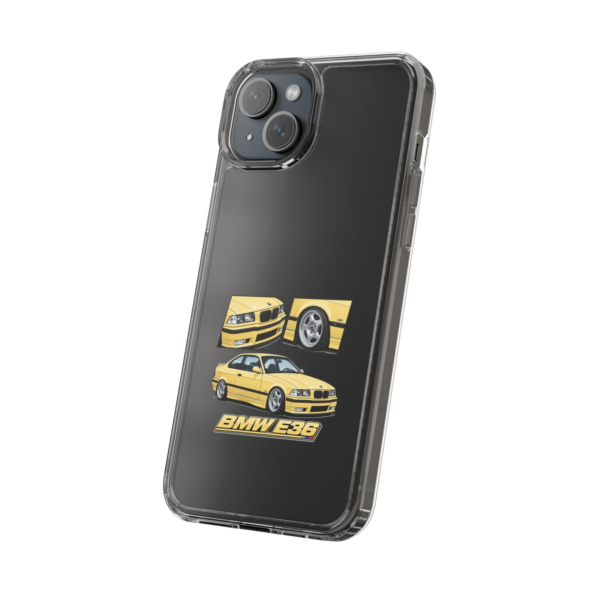YELLOW BMW E36 PHONE CASE