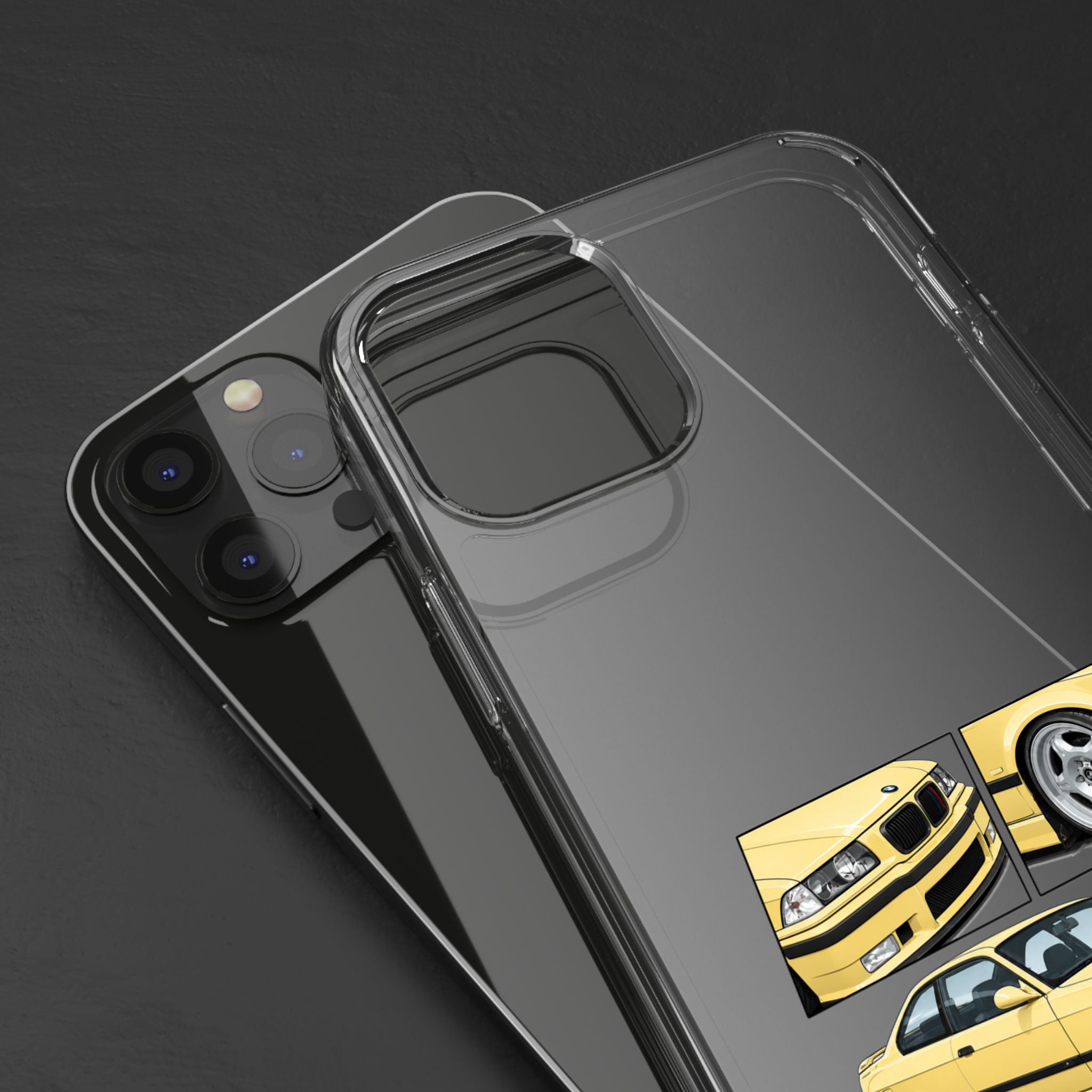 YELLOW BMW E36 PHONE CASE
