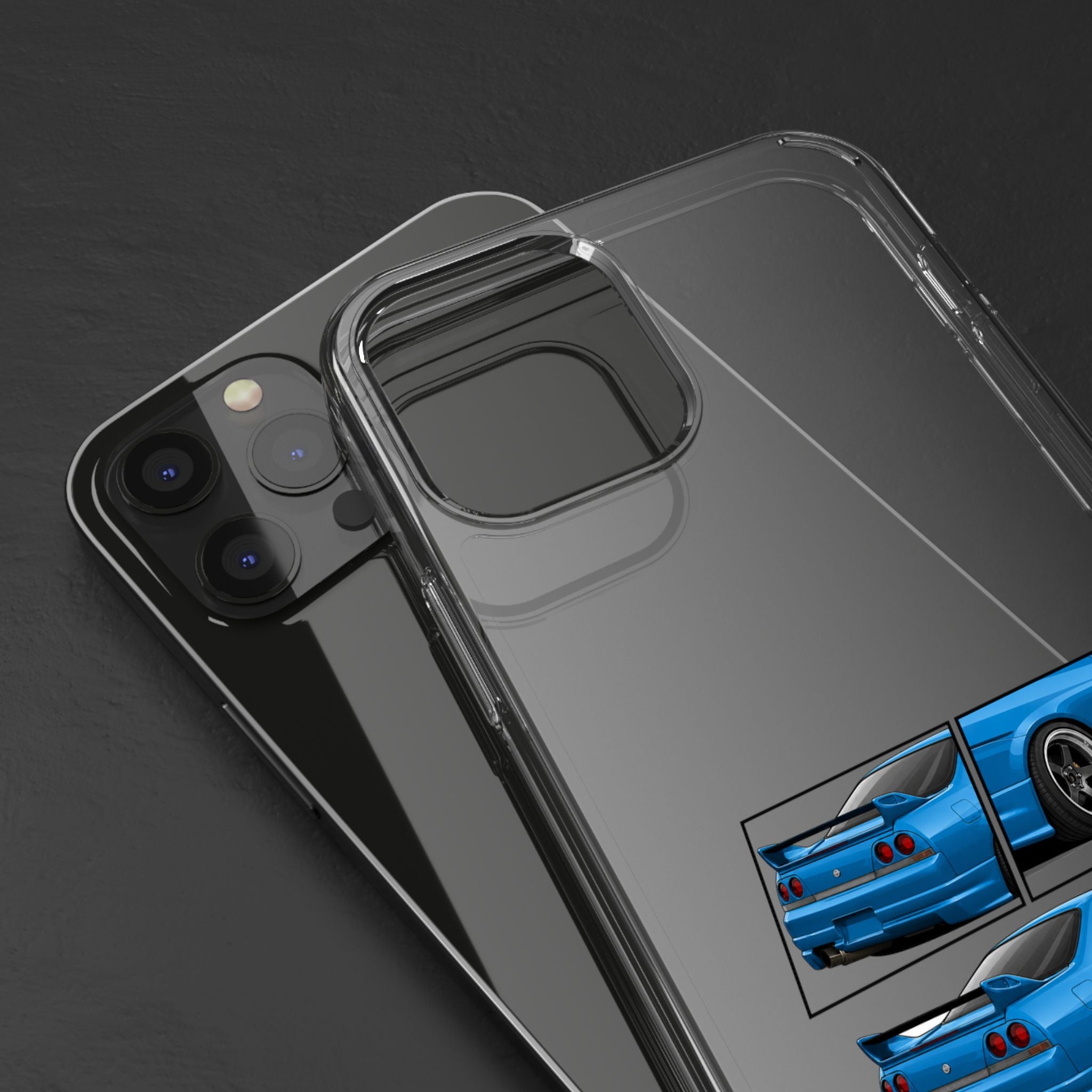 BLUE SKYLINE R33 PHONE CASE