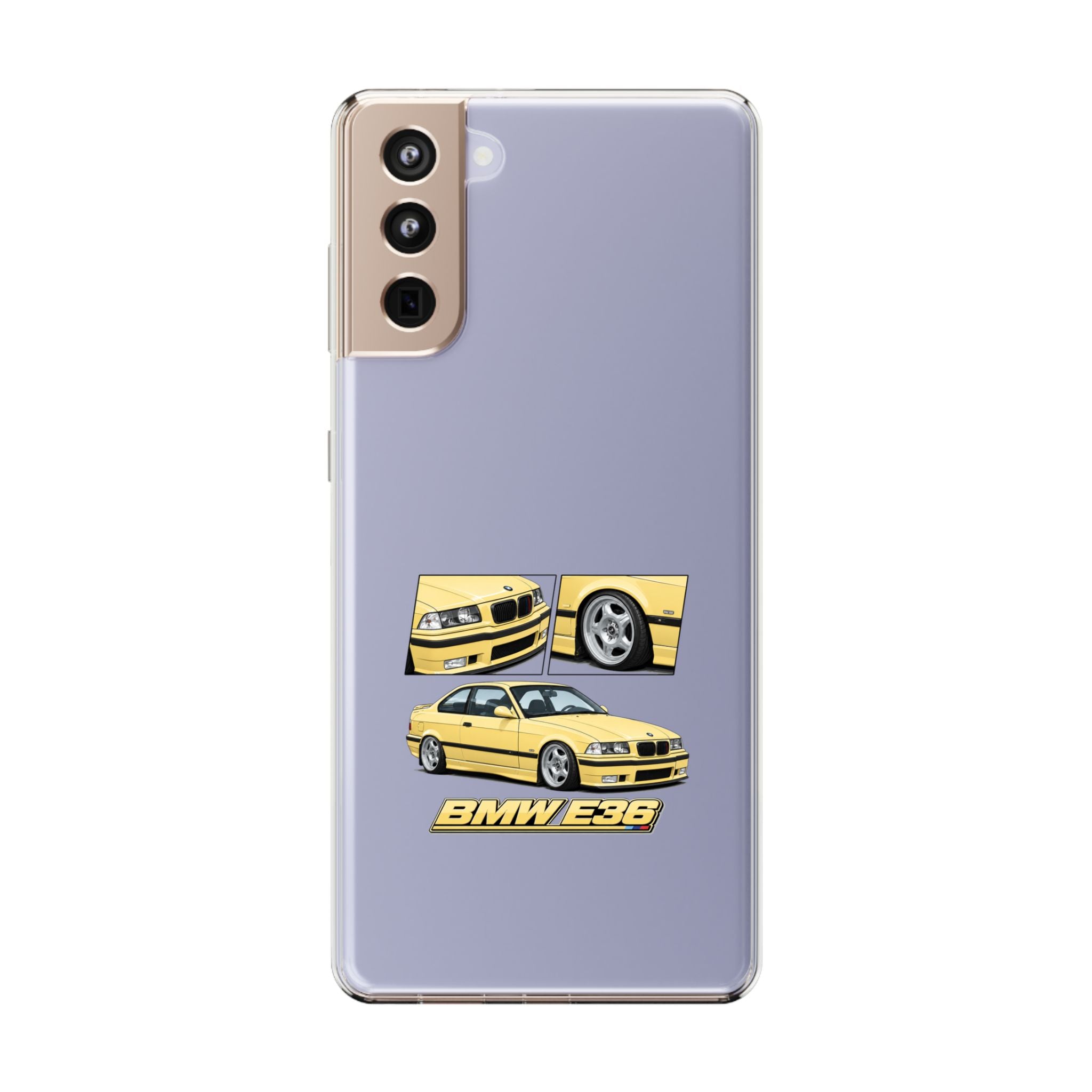 YELLOW BMW E36 PHONE CASE