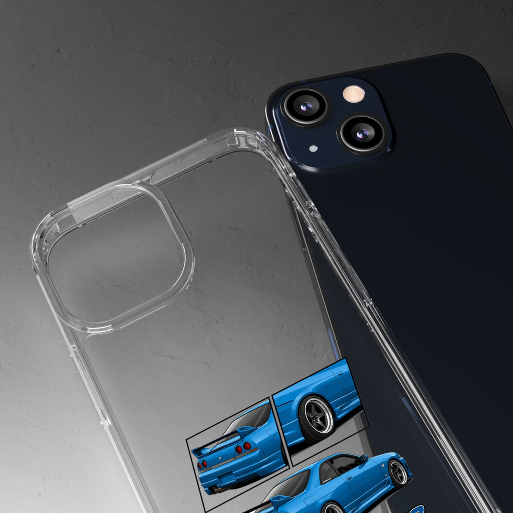 BLUE SKYLINE R33 PHONE CASE