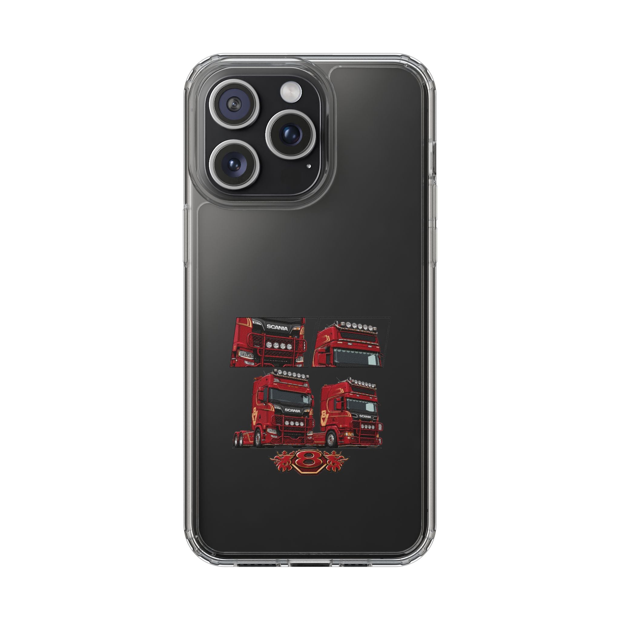 2 RED SCANIA S-SERIES PHONE CASES