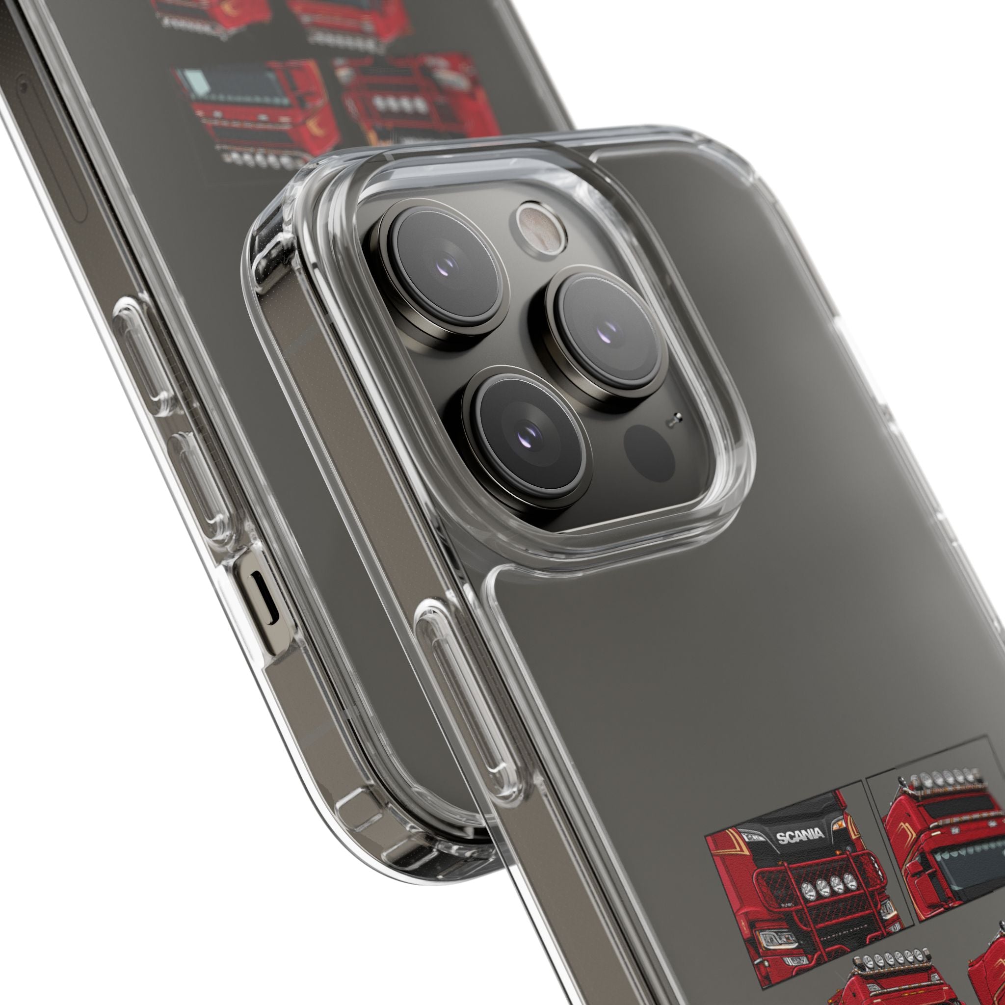 2 RED SCANIA S-SERIES PHONE CASES